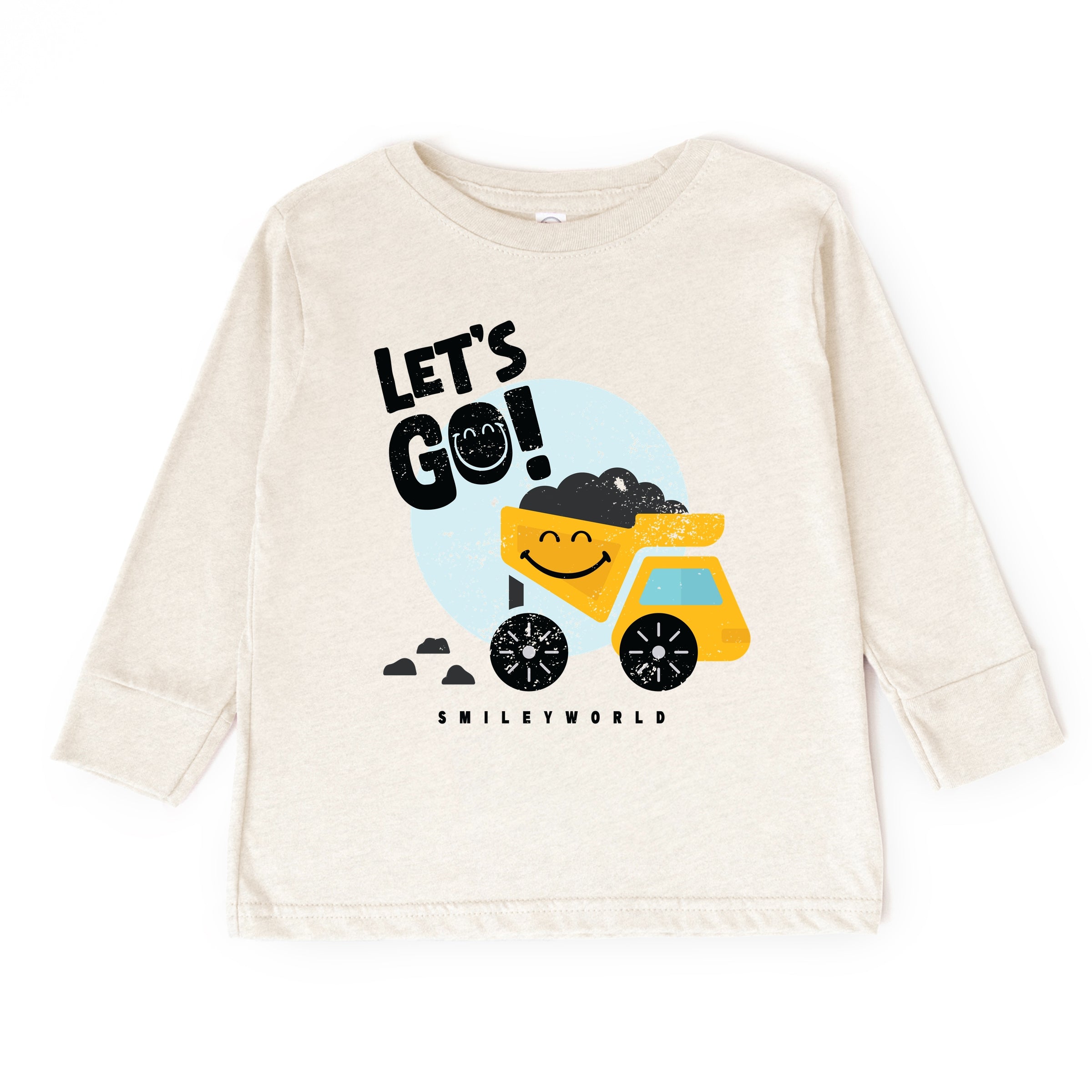 SmileyWorld Let's Go Dump Truck - Toddler Long Sleeve Graphic Tee