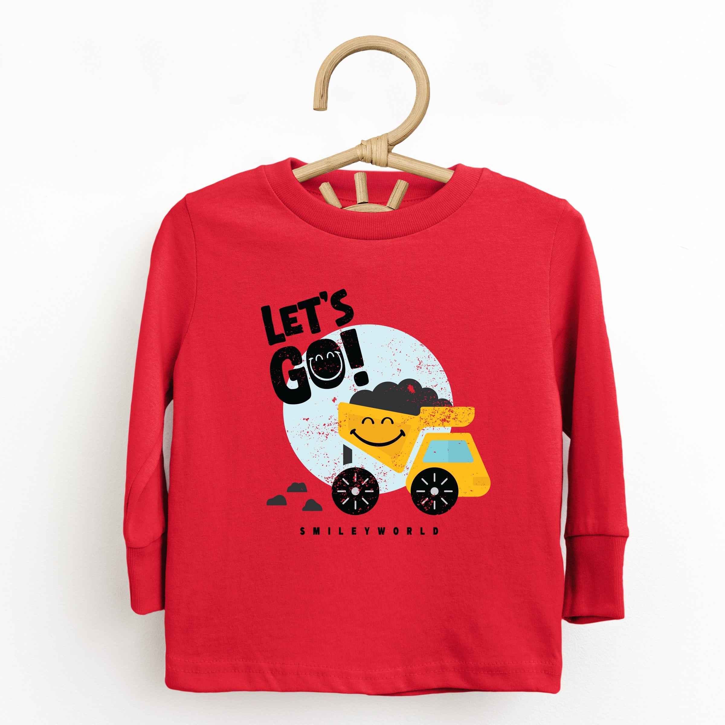 SmileyWorld Let's Go Dump Truck - Toddler Long Sleeve Graphic Tee
