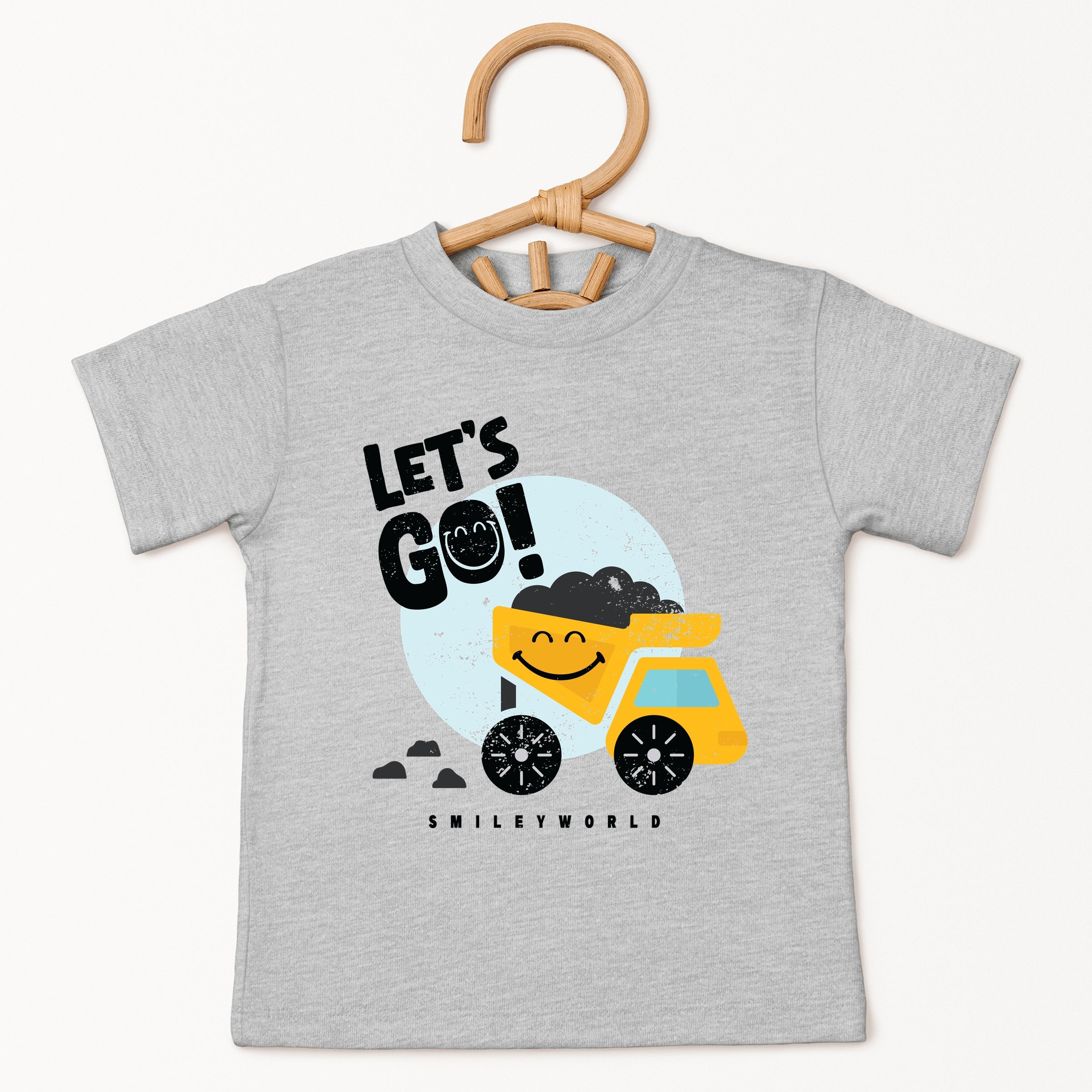 SmileyWorld Let's Go Dump Truck - Toddler Short Sleeve Graphic T-Shirt