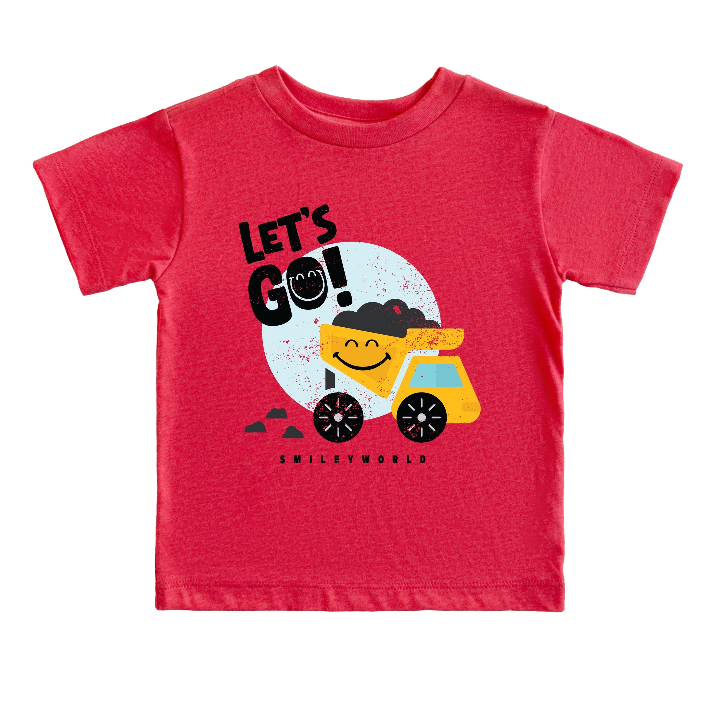 SmileyWorld Let's Go Dump Truck - Toddler Short Sleeve Graphic T-Shirt