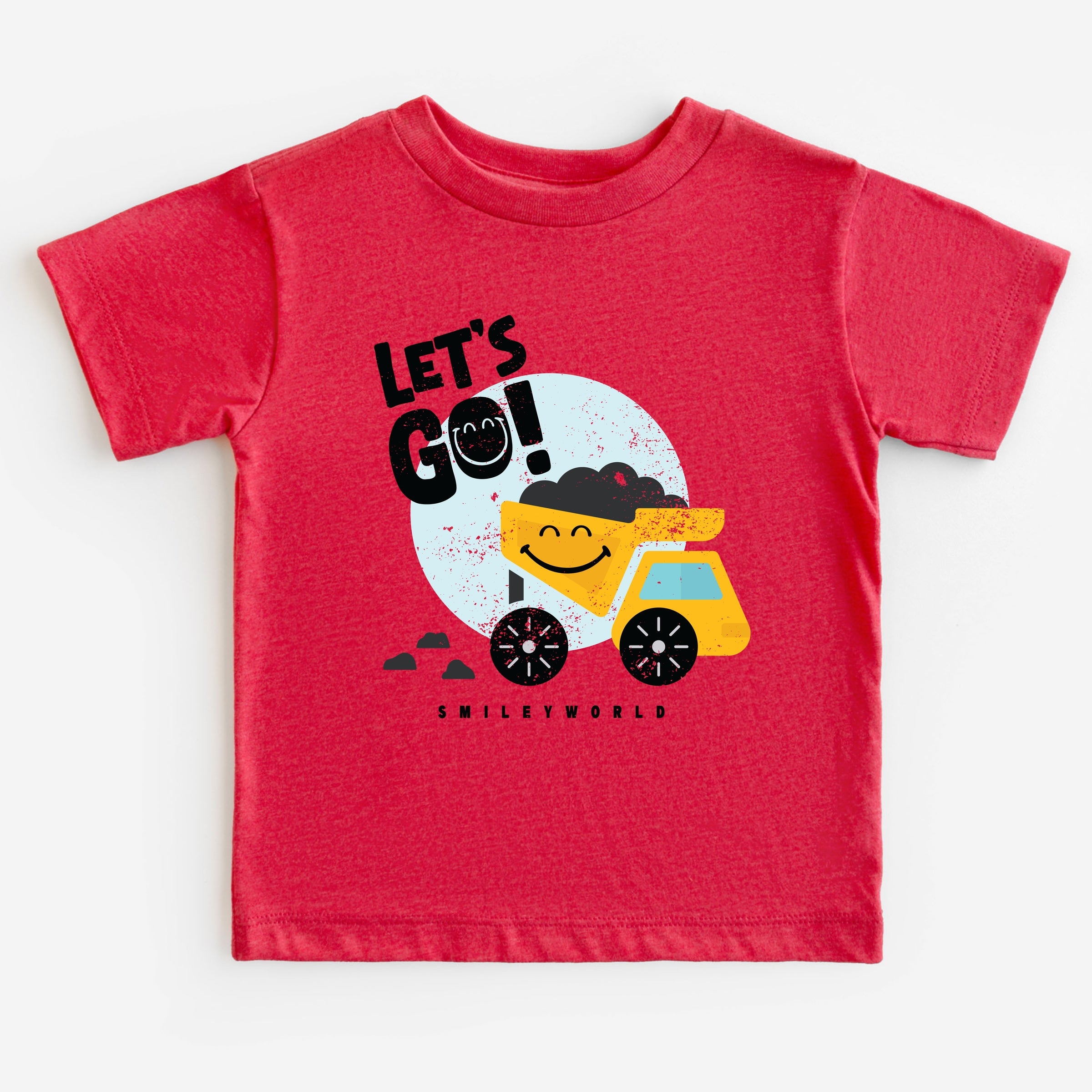 SmileyWorld Let's Go Dump Truck - Toddler Short Sleeve Graphic T-Shirt