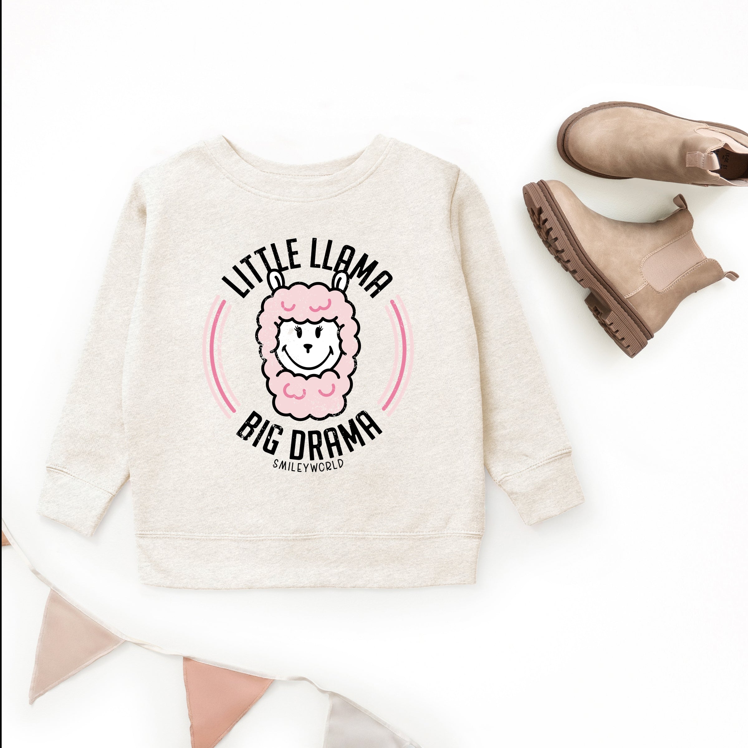 SmileyWorld Little Llama Big Drama - Youth Graphic Sweatshirt