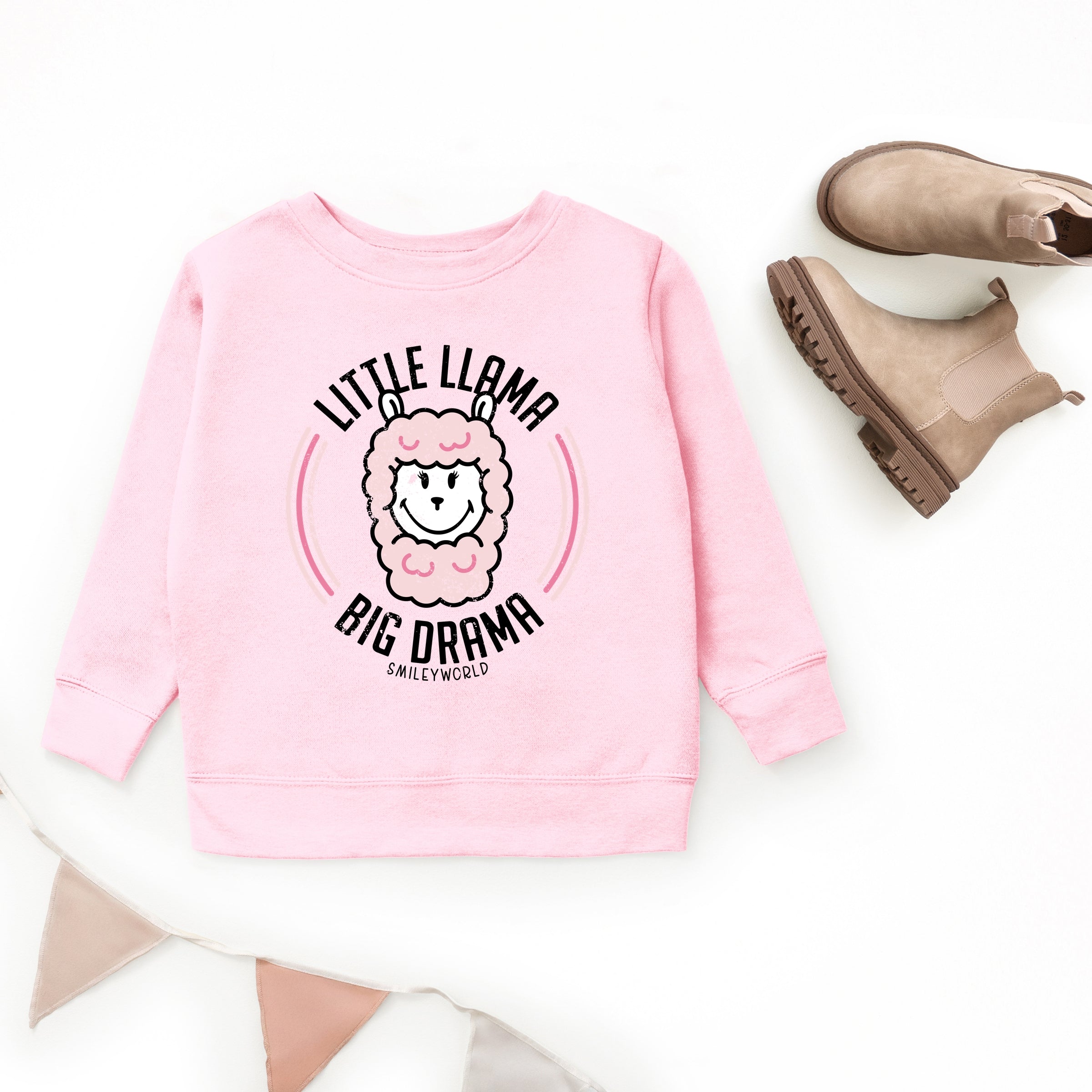 SmileyWorld Little Llama Big Drama - Youth Graphic Sweatshirt