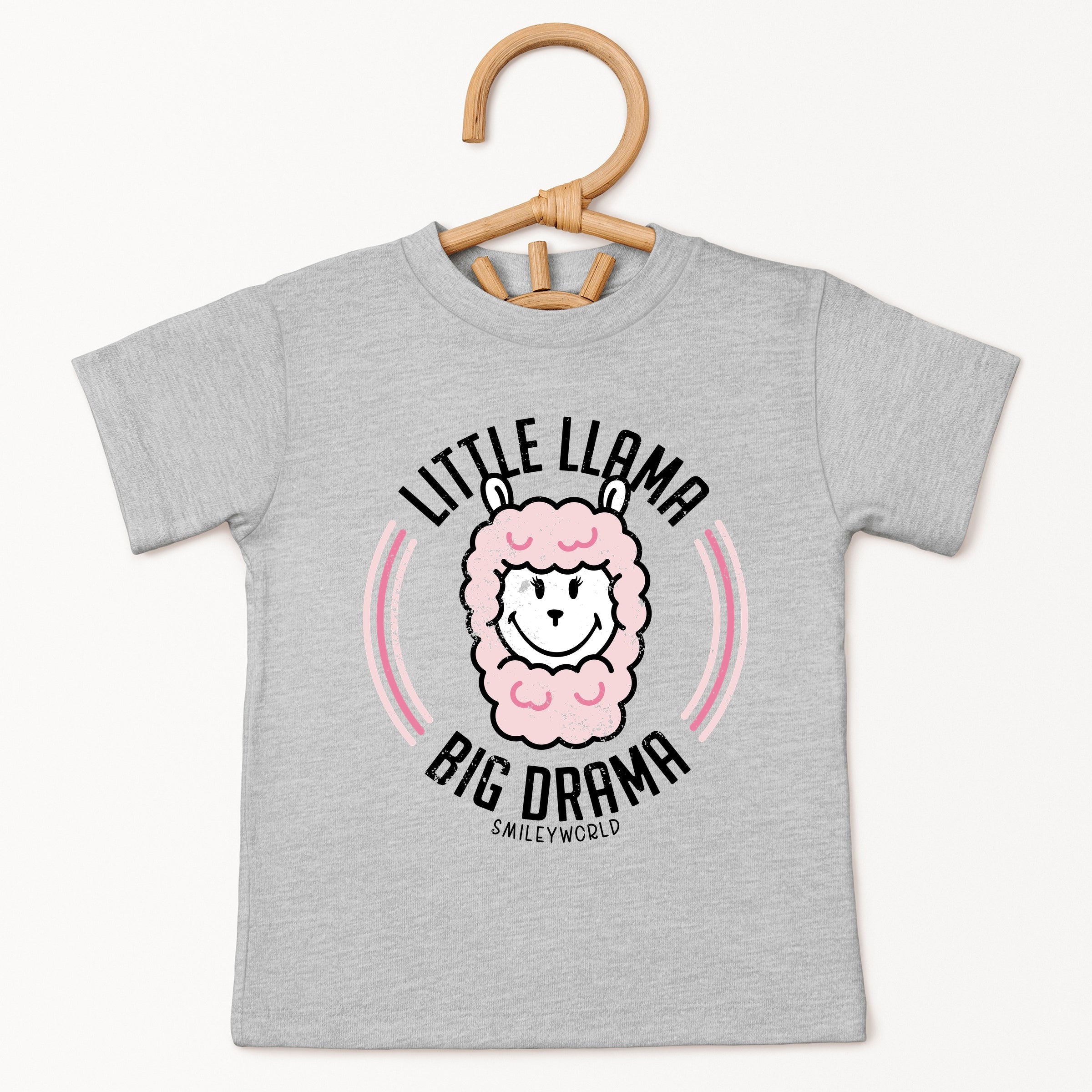 SmileyWorld Little Llama Big Drama - Toddler Short Sleeve Graphic T-Shirt