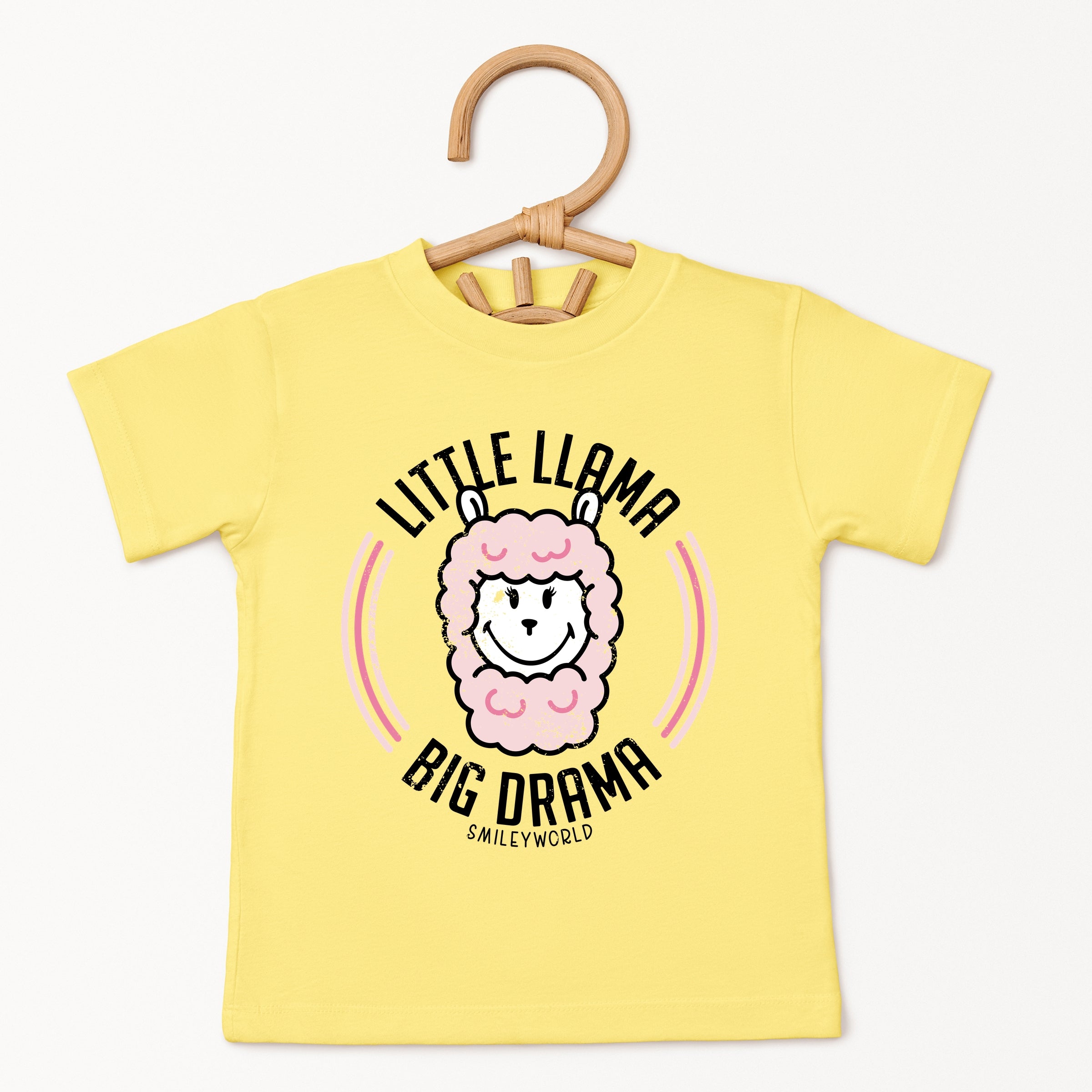 SmileyWorld Little Llama Big Drama - Toddler Short Sleeve Graphic T-Shirt