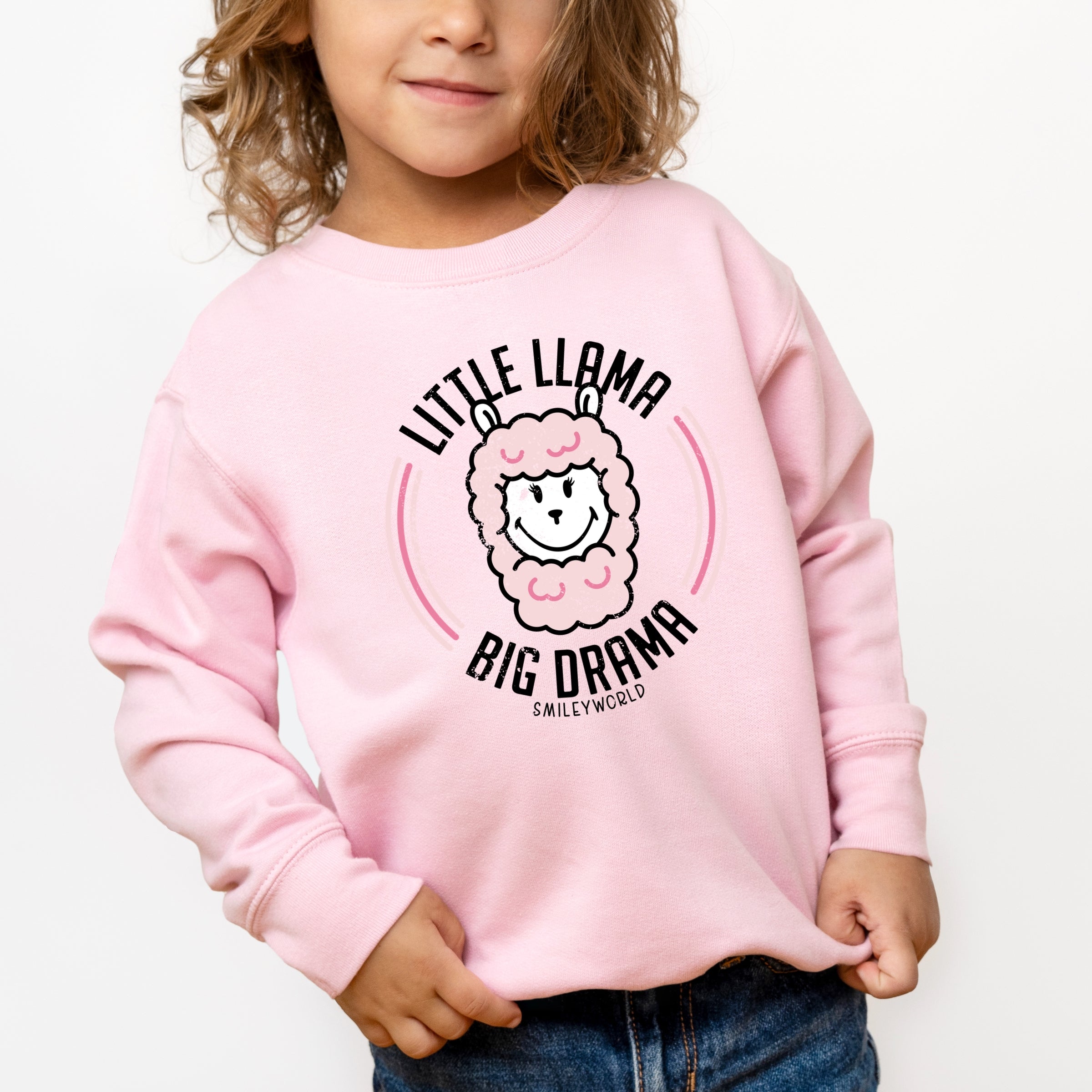 SmileyWorld Little Llama Big Drama - Toddler Graphic Sweatshirt