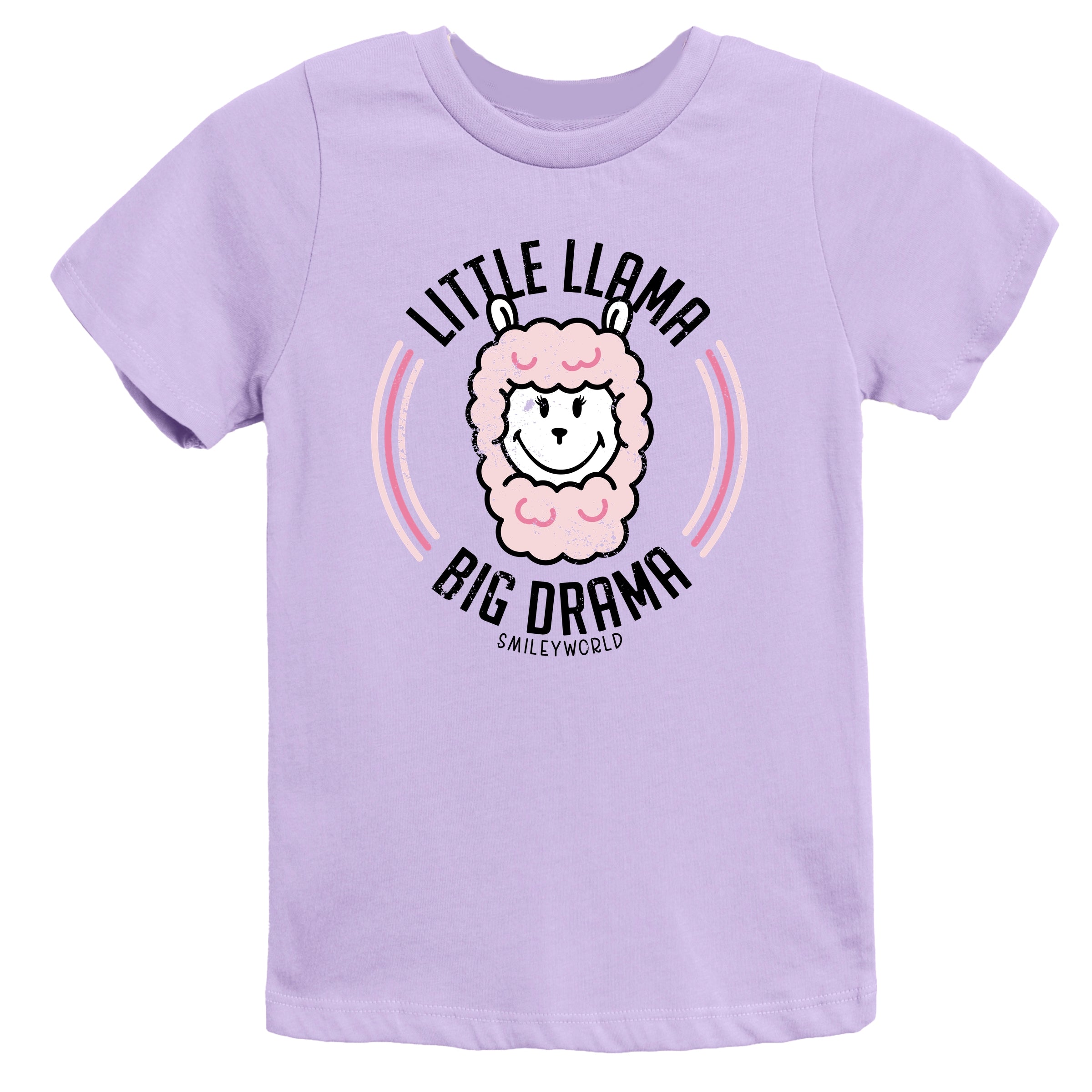 SmileyWorld Little Llama Big Drama - Youth Short Sleeve Graphic T-Shirt