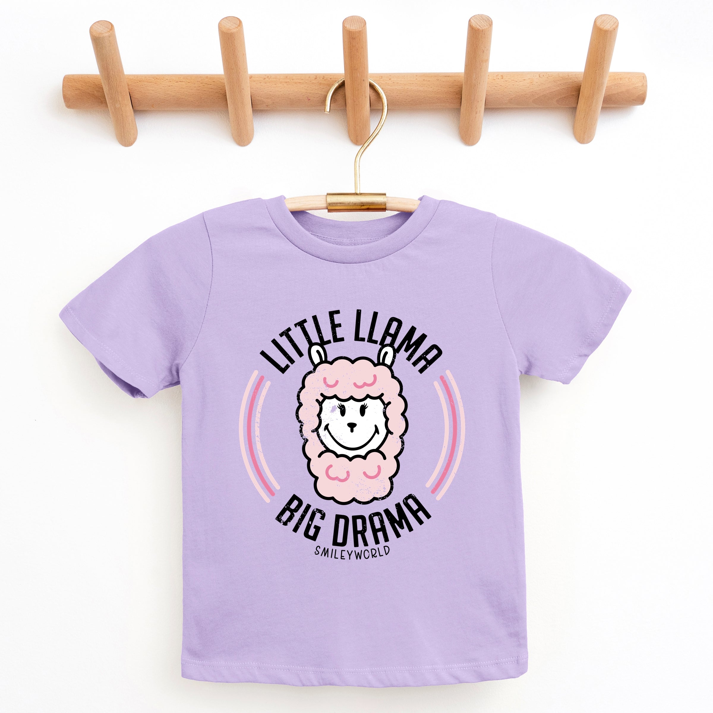 SmileyWorld Little Llama Big Drama - Youth Short Sleeve Graphic T-Shirt