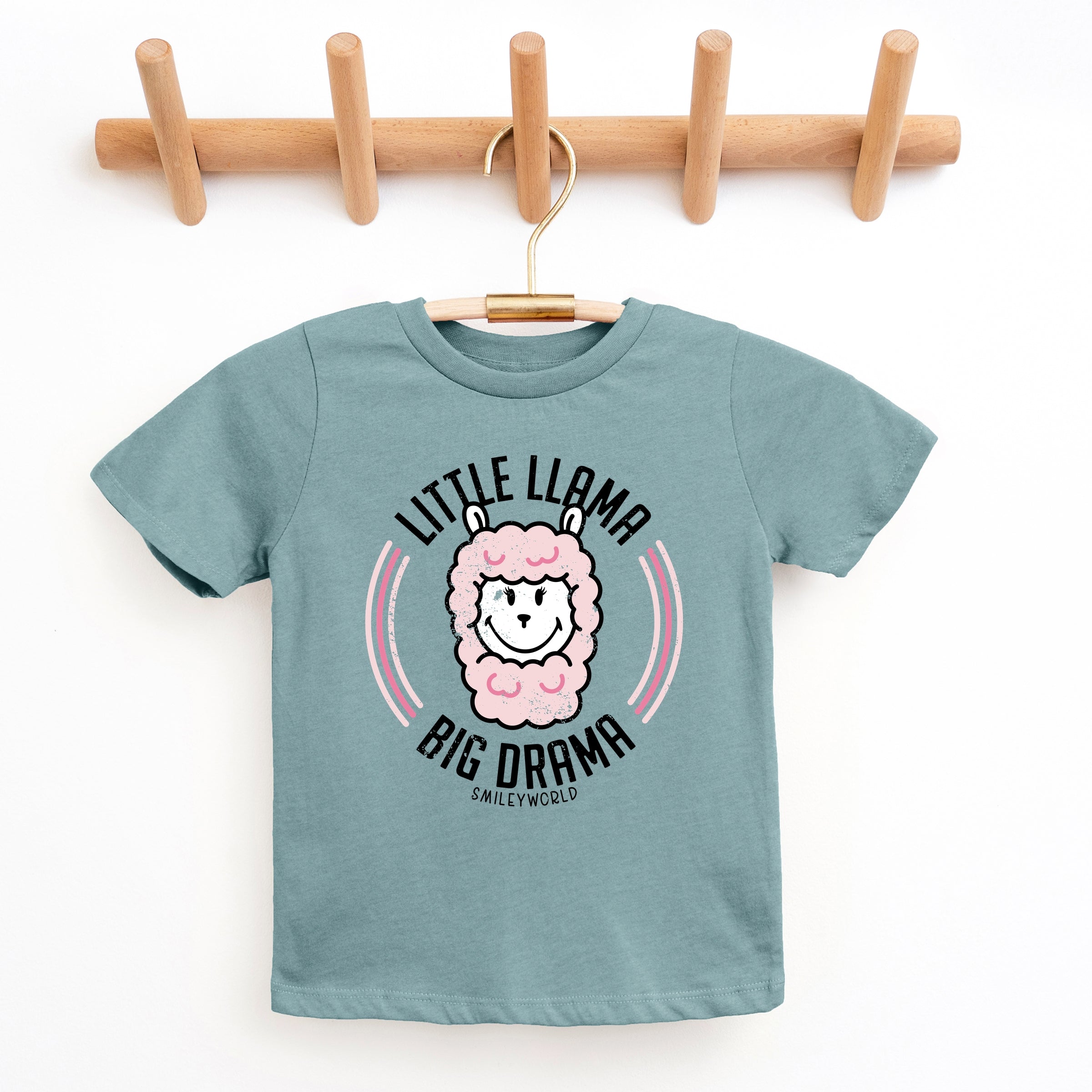 SmileyWorld Little Llama Big Drama - Youth Short Sleeve Graphic T-Shirt