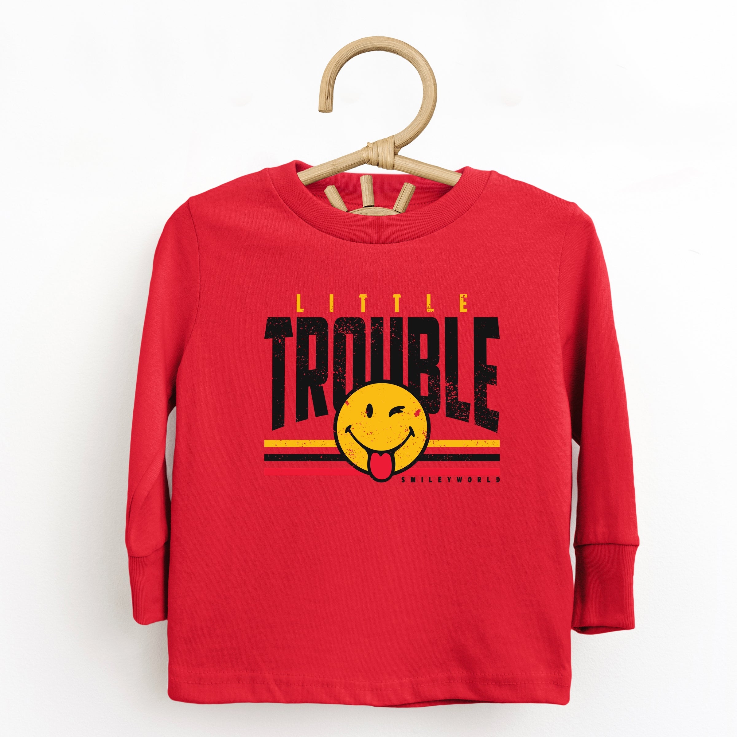 SmileyWorld Little Trouble - Toddler Long Sleeve Graphic Tee