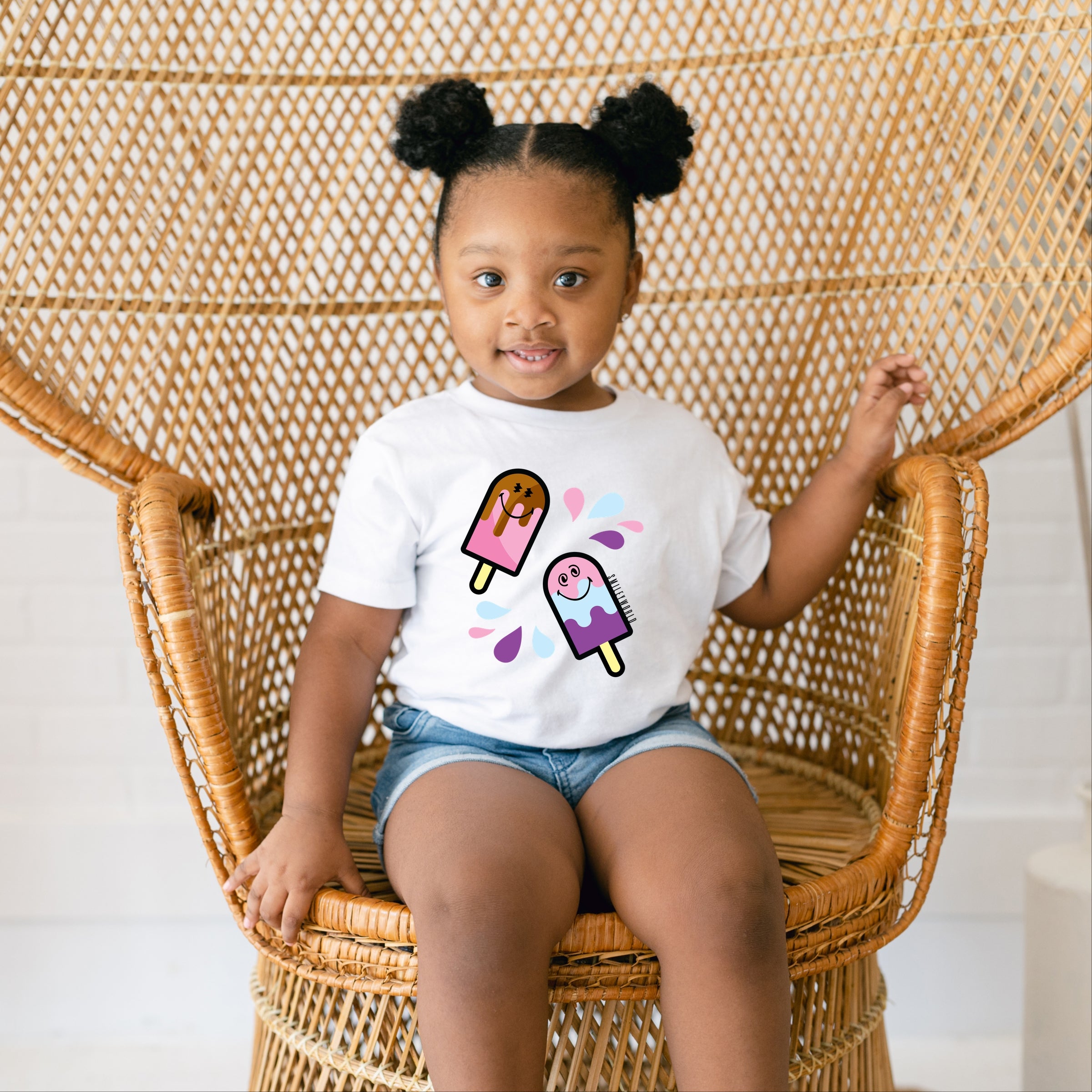 SmileyWorld Popsicles - Toddler Short Sleeve Graphic T-Shirt