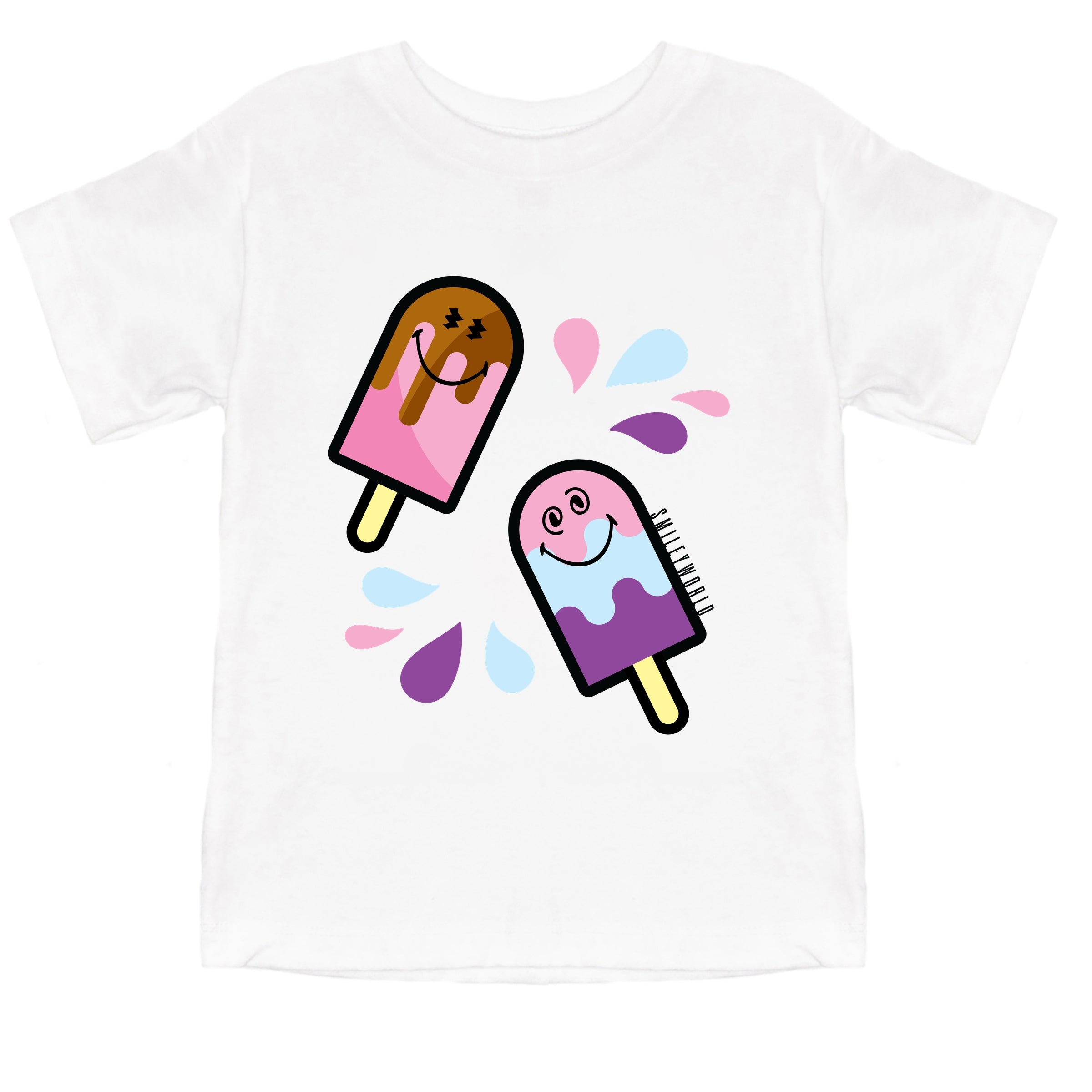 SmileyWorld Popsicles - Toddler Short Sleeve Graphic T-Shirt