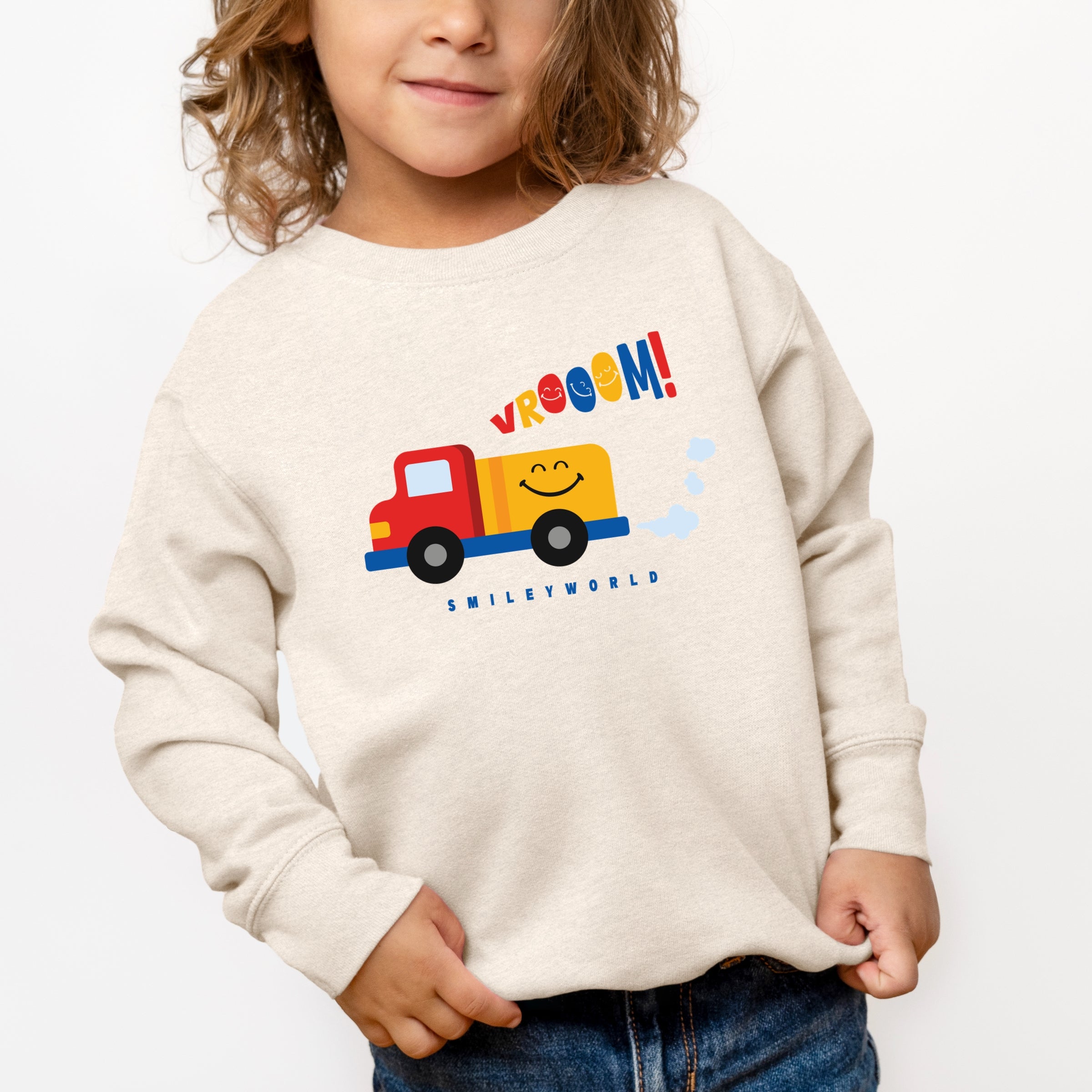 SmileyWorld Vrooom Truck - Toddler Graphic Sweatshirt