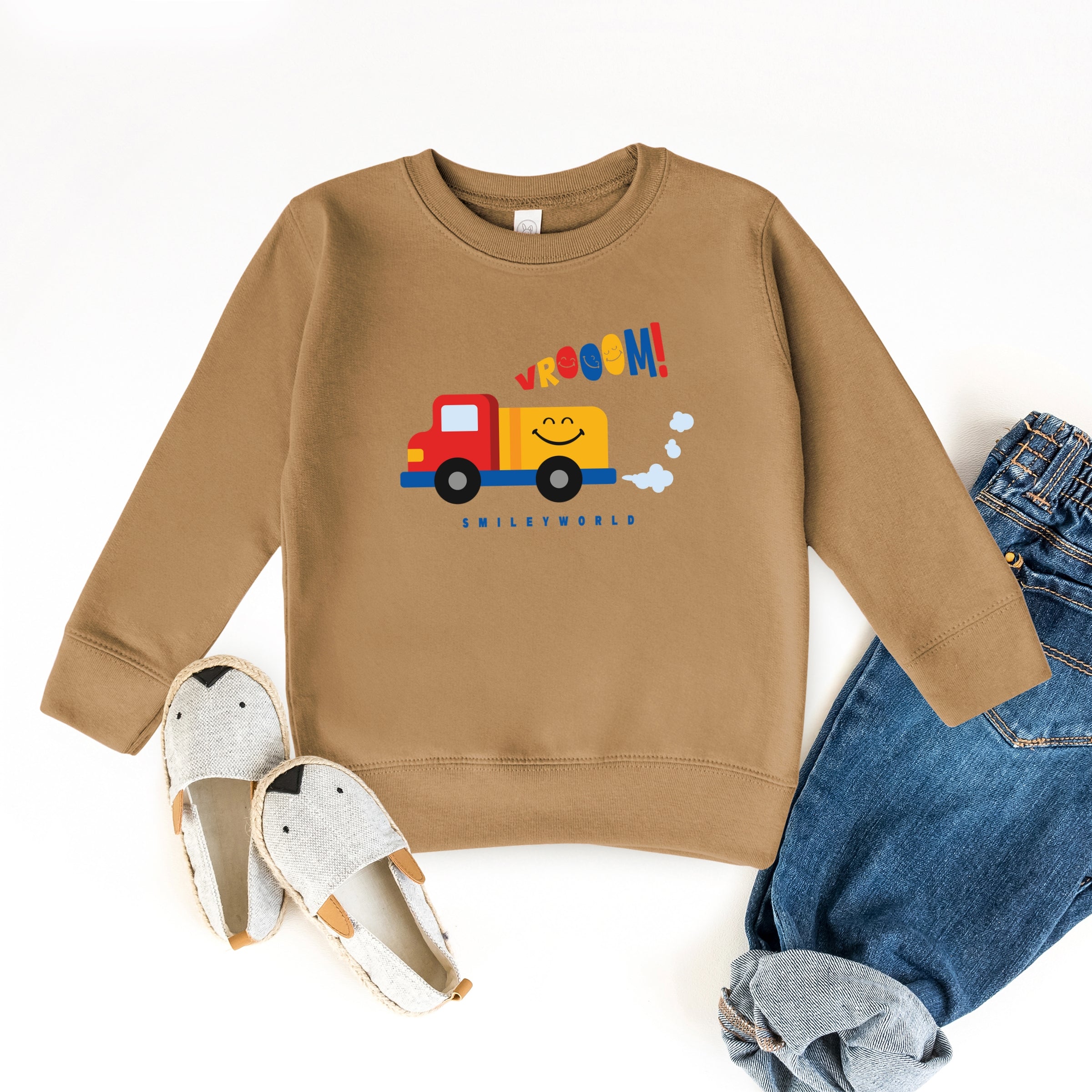 SmileyWorld Vrooom Truck - Toddler Graphic Sweatshirt