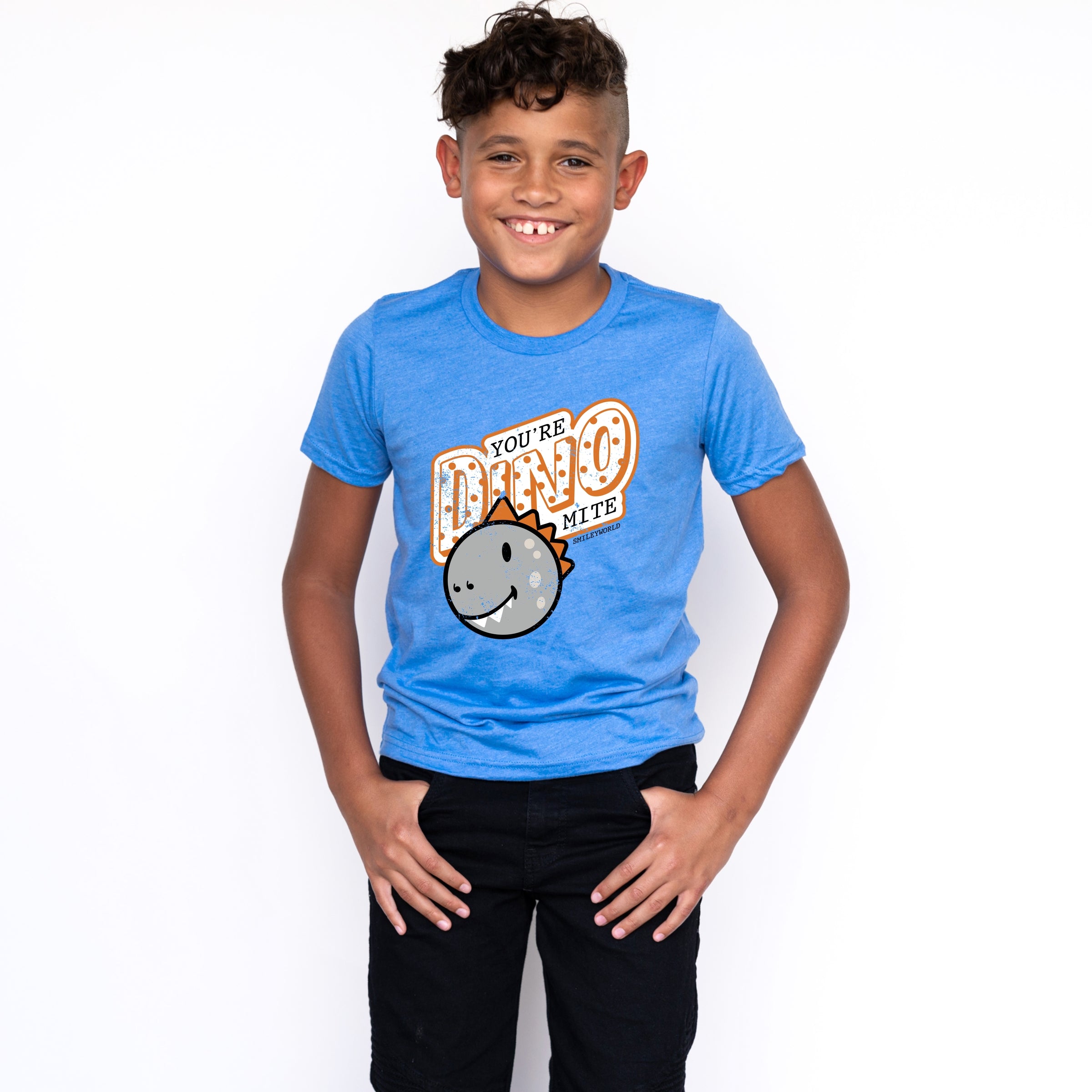 SmileyWorld You're Dino-Mite - Youth Short Sleeve Graphic T-Shirt