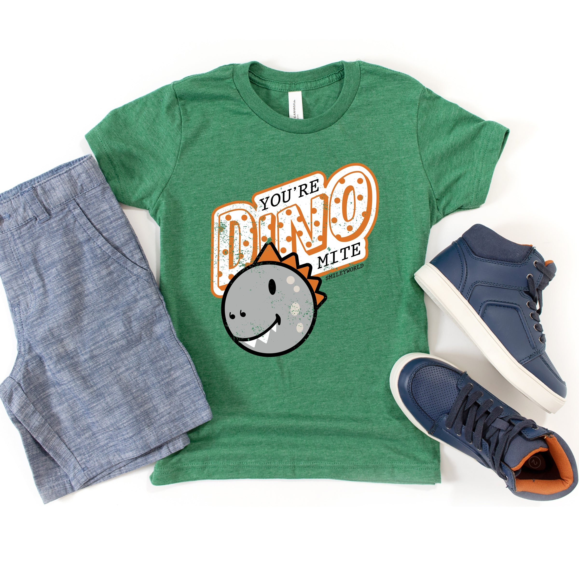 SmileyWorld You're Dino-Mite - Youth Short Sleeve Graphic T-Shirt