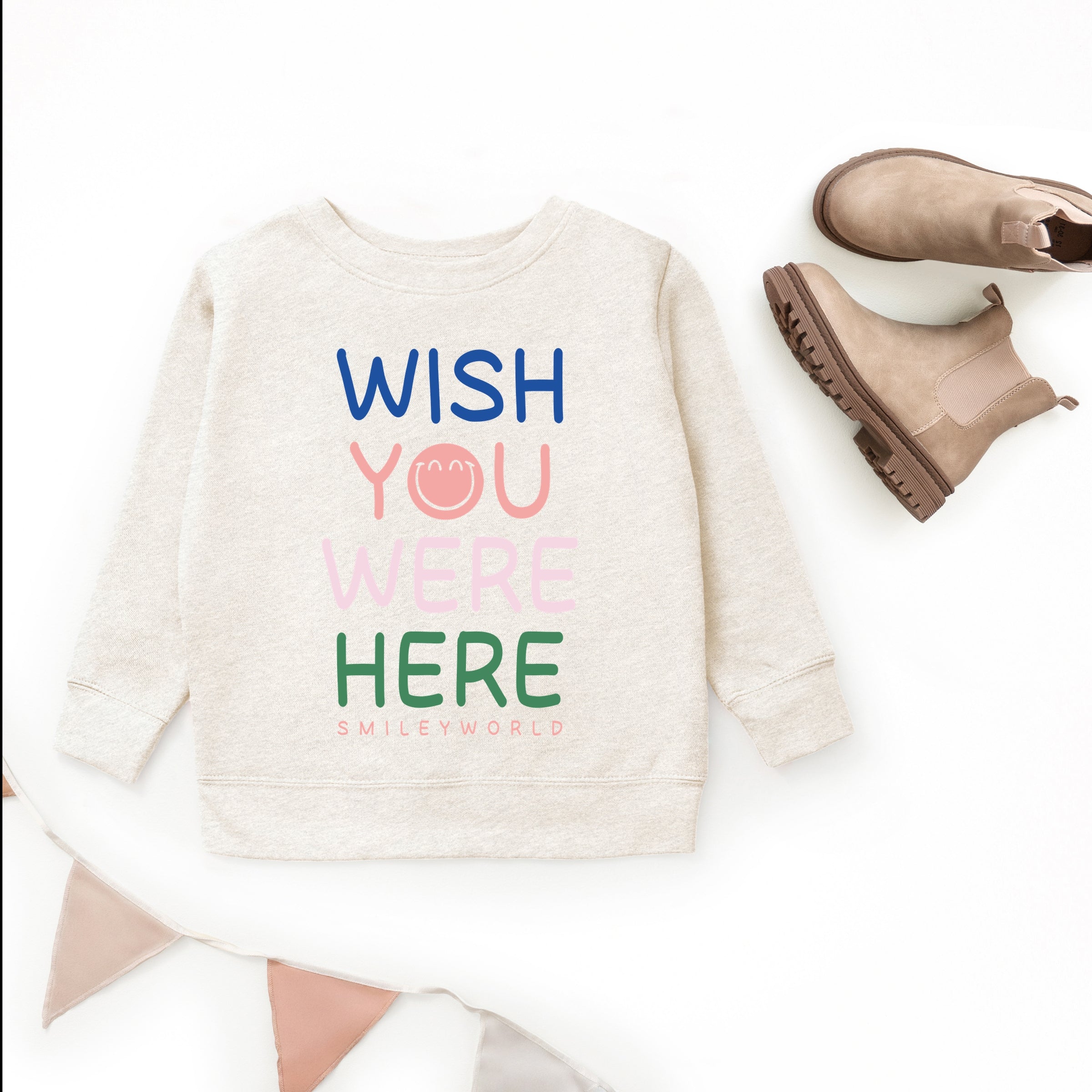 SmileyWorld Wish You Were Here - Youth Graphic Sweatshirt
