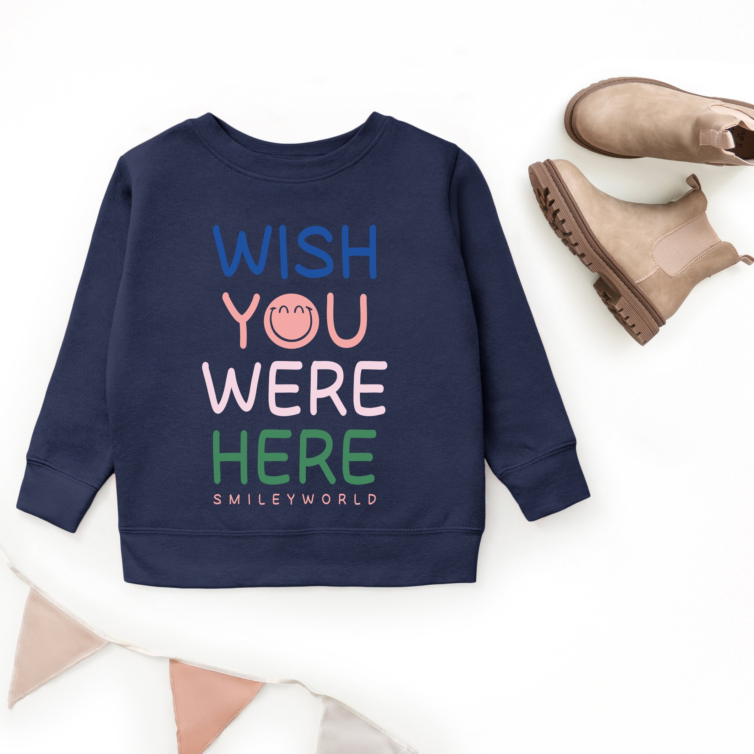 SmileyWorld Wish You Were Here - Youth Graphic Sweatshirt