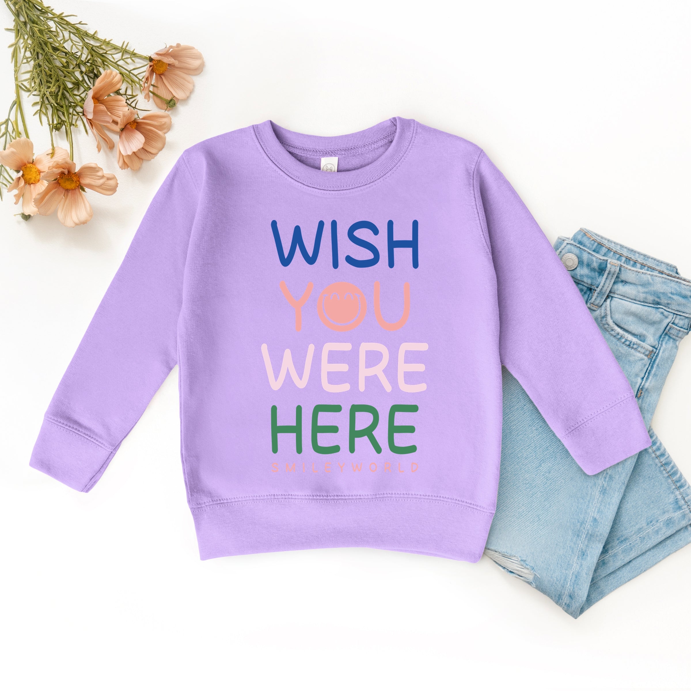SmileyWorld Wish You Were Here - Toddler Graphic Sweatshirt