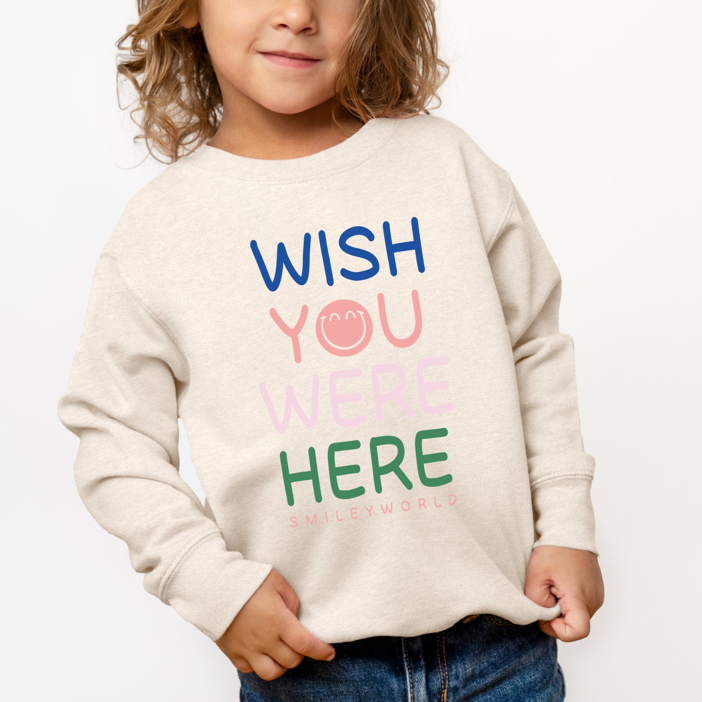 SmileyWorld Wish You Were Here - Toddler Graphic Sweatshirt