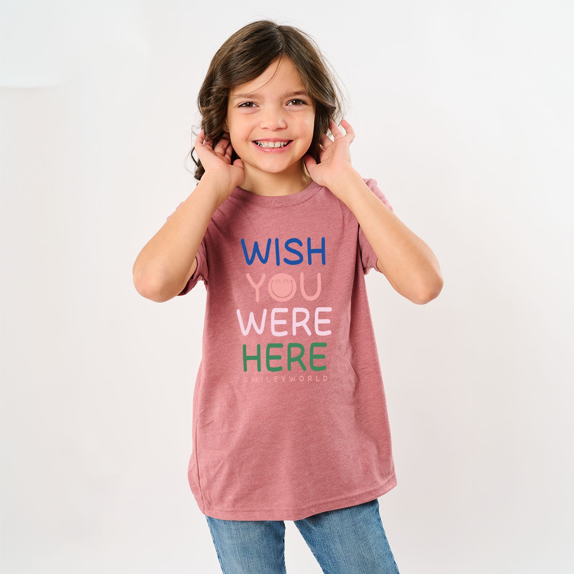 SmileyWorld Wish You Were Here - Youth Short Sleeve Graphic T-Shirt
