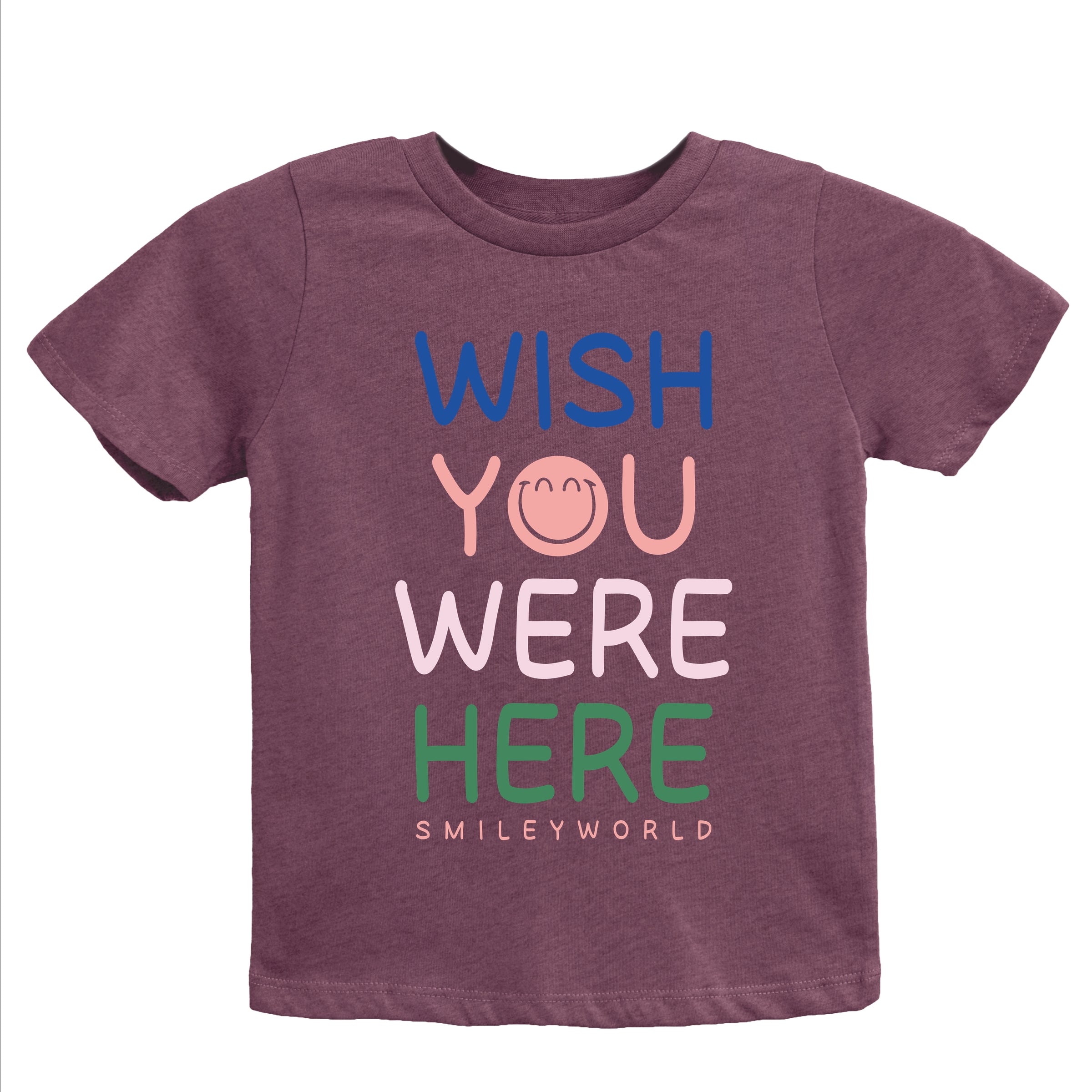 SmileyWorld Wish You Were Here - Youth Short Sleeve Graphic T-Shirt