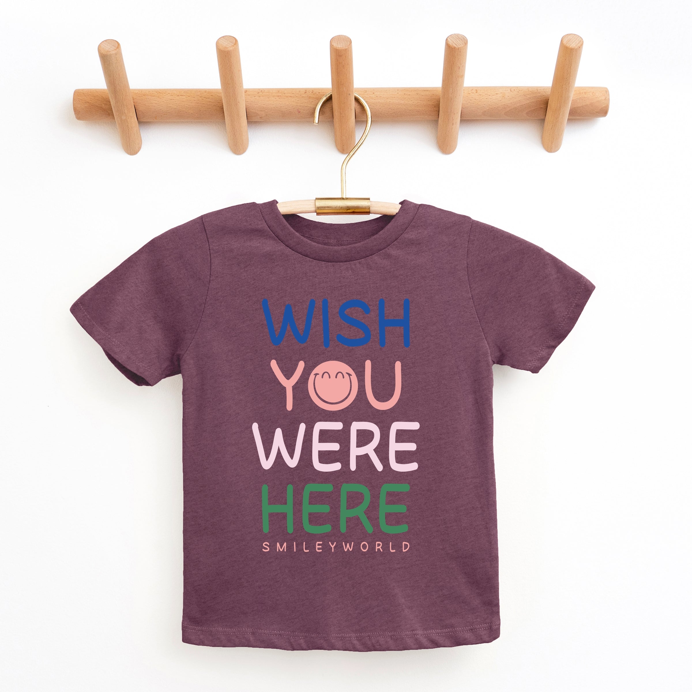 SmileyWorld Wish You Were Here - Youth Short Sleeve Graphic T-Shirt