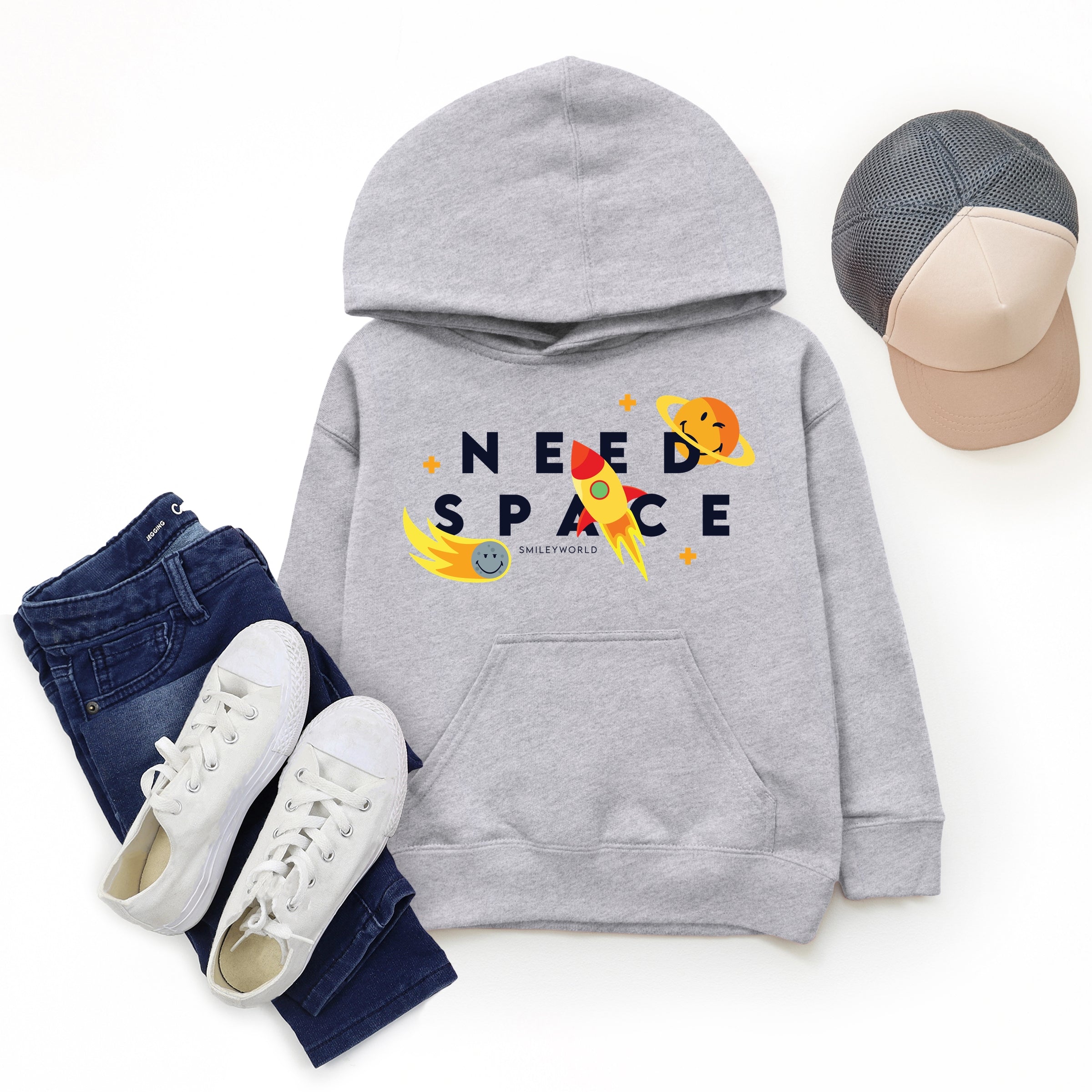 SmileyWorld Need Space - Youth Graphic Hoodie