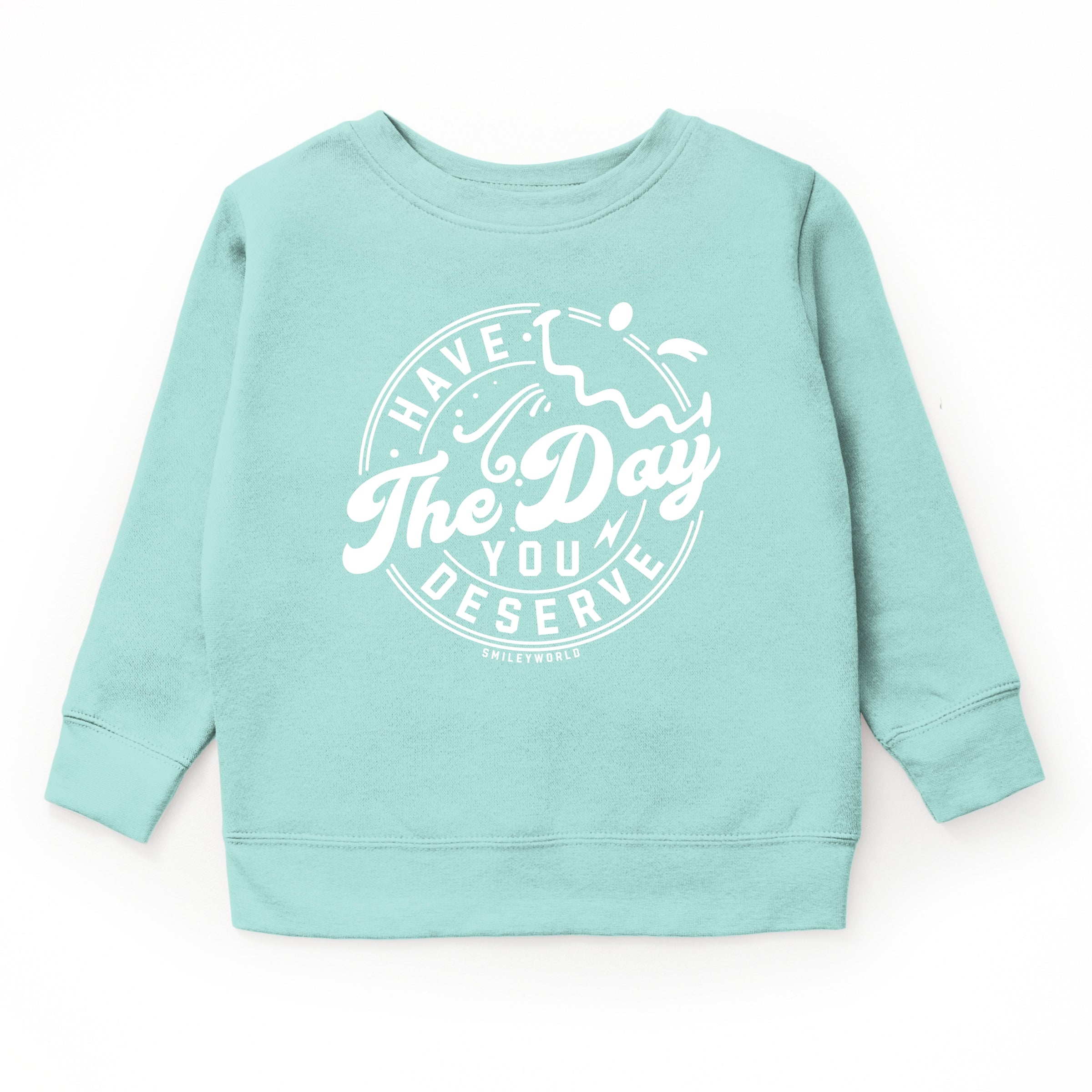 SmileyWorld Have The Day You Deserve Circle - Youth Graphic Sweatshirt