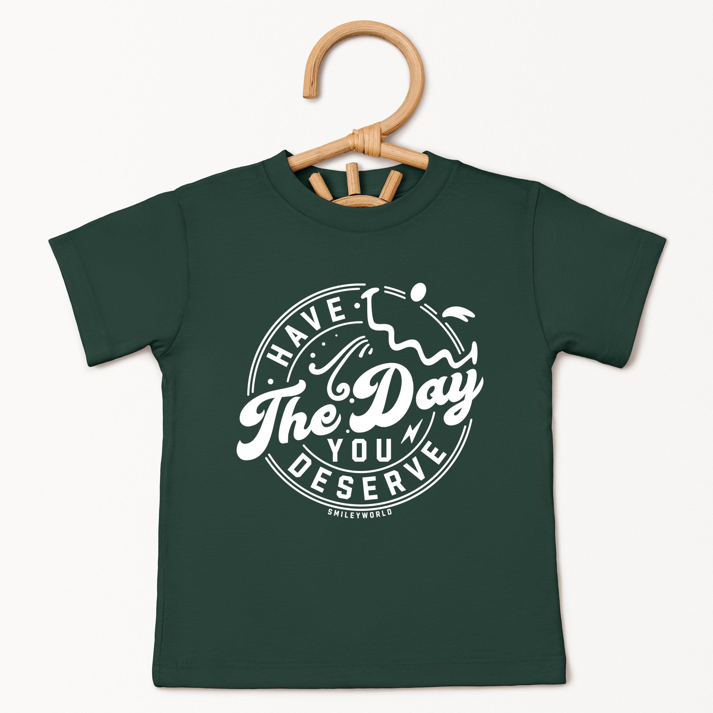 SmileyWorld Have The Day You Deserve Circle - Toddler Short Sleeve Graphic T-Shirt