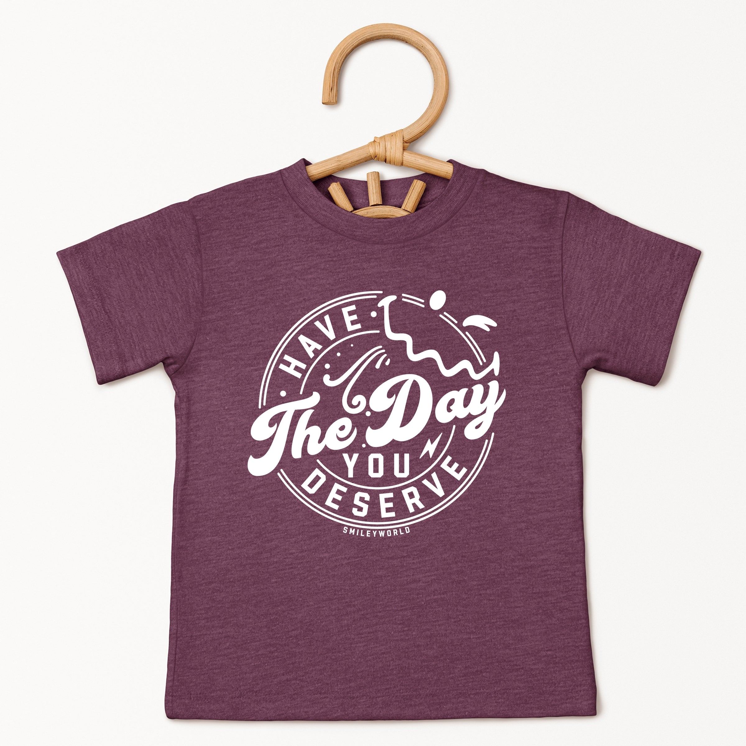 SmileyWorld Have The Day You Deserve Circle - Toddler Short Sleeve Graphic T-Shirt