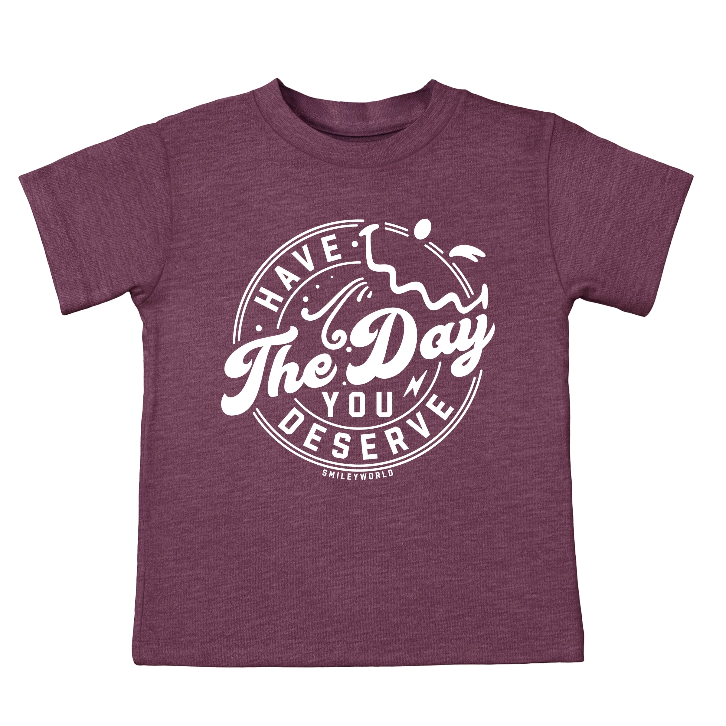 SmileyWorld Have The Day You Deserve Circle - Toddler Short Sleeve Graphic T-Shirt