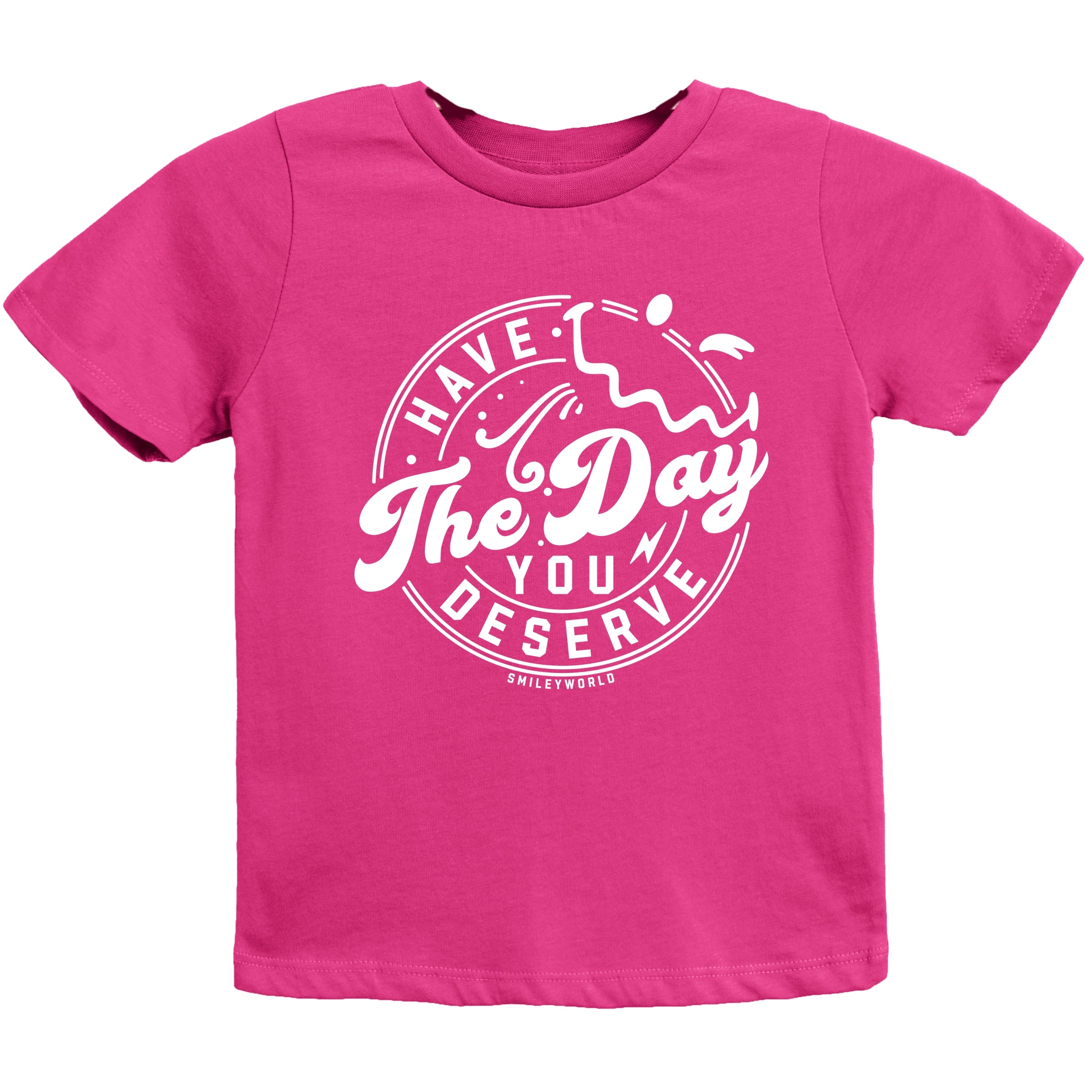 SmileyWorld Have The Day You Deserve Circle - Youth Short Sleeve Graphic T-Shirt
