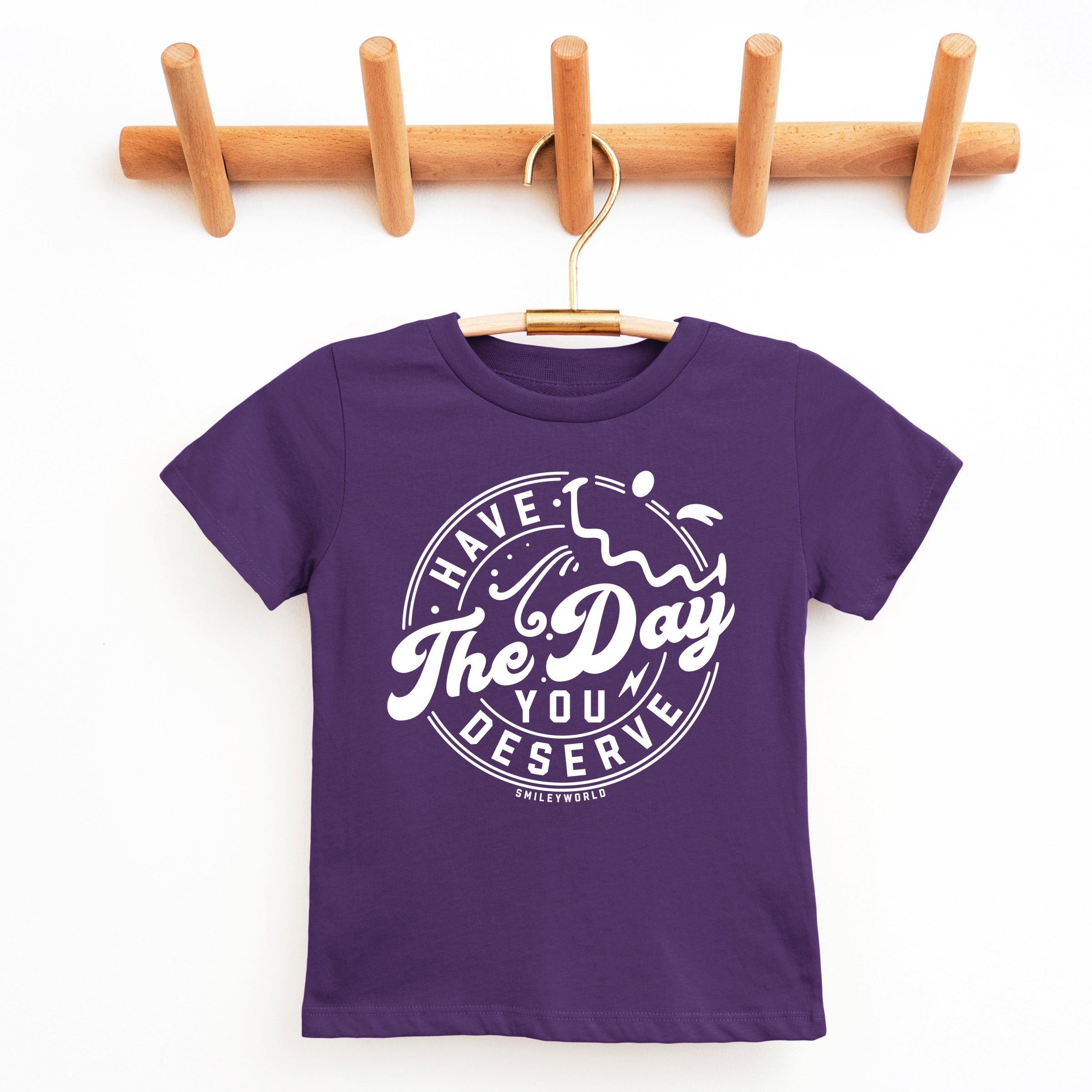 SmileyWorld Have The Day You Deserve Circle - Youth Short Sleeve Graphic T-Shirt