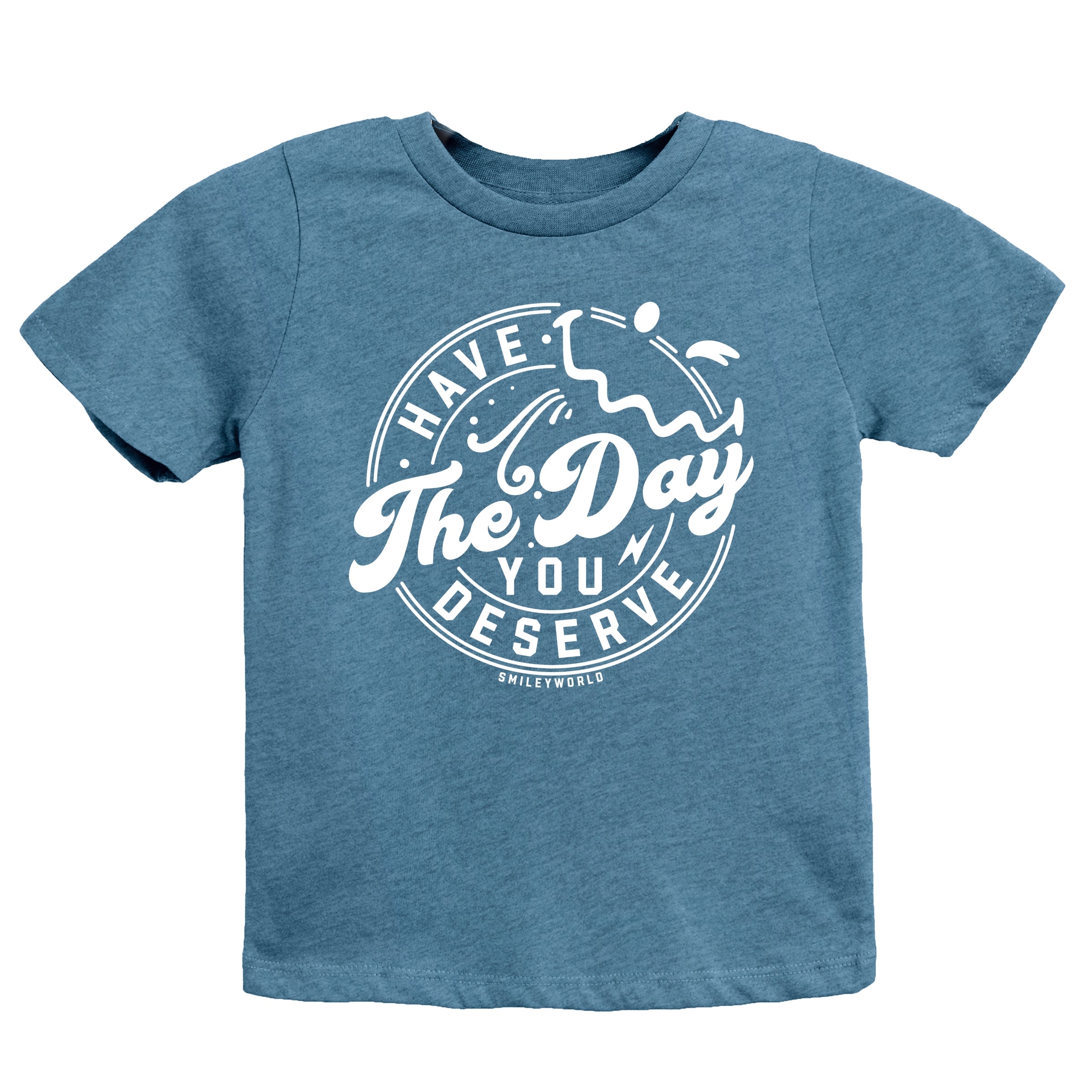SmileyWorld Have The Day You Deserve Circle - Youth Short Sleeve Graphic T-Shirt