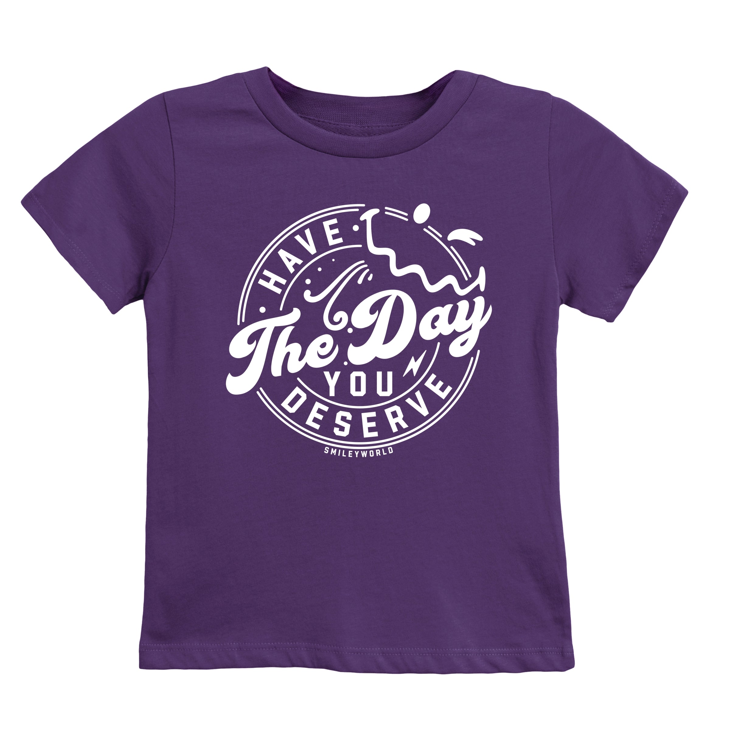 SmileyWorld Have The Day You Deserve Circle - Youth Short Sleeve Graphic T-Shirt