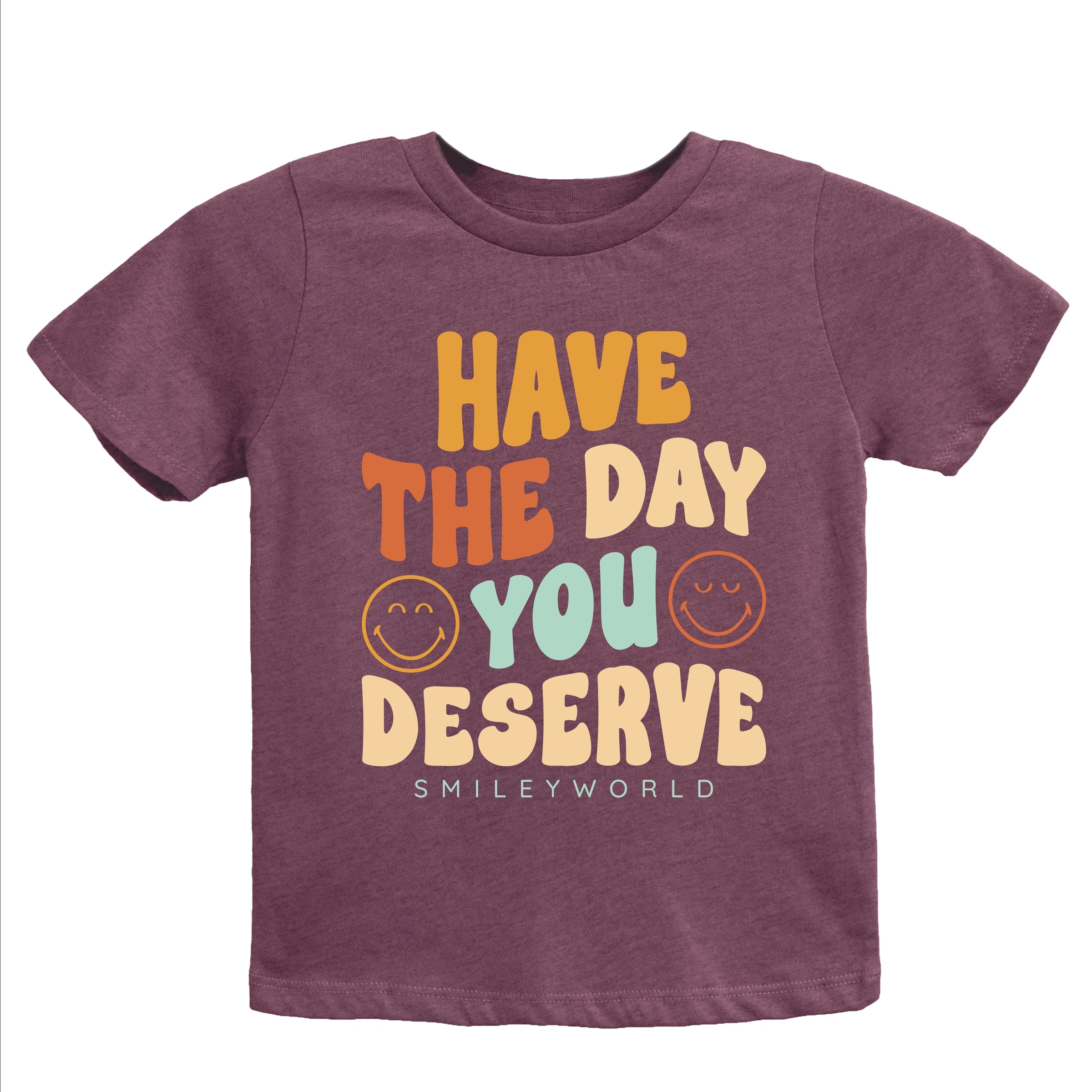 SmileyWorld Have The Day You Deserve Groovy - Youth Short Sleeve Graphic T-Shirt