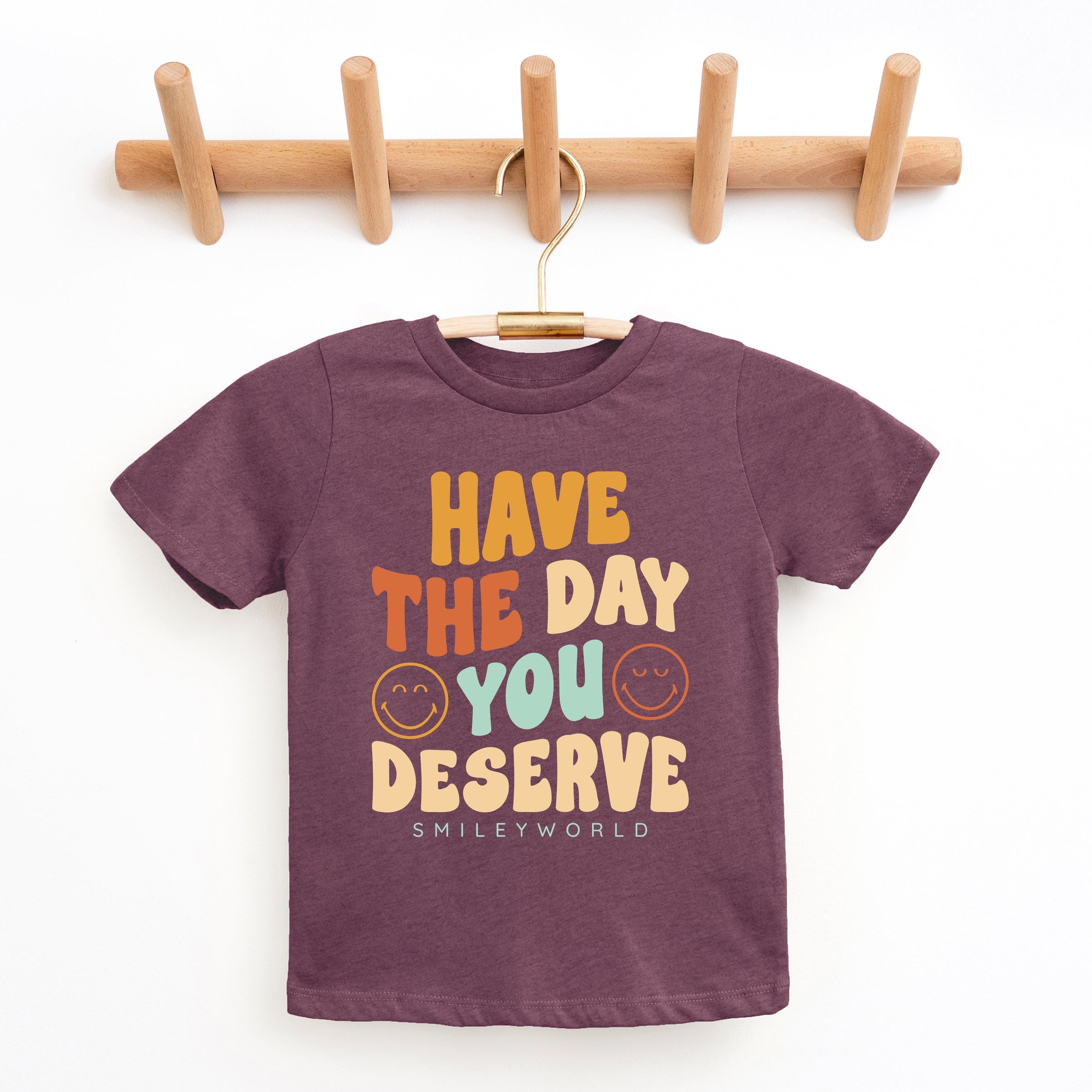 SmileyWorld Have The Day You Deserve Groovy - Youth Short Sleeve Graphic T-Shirt