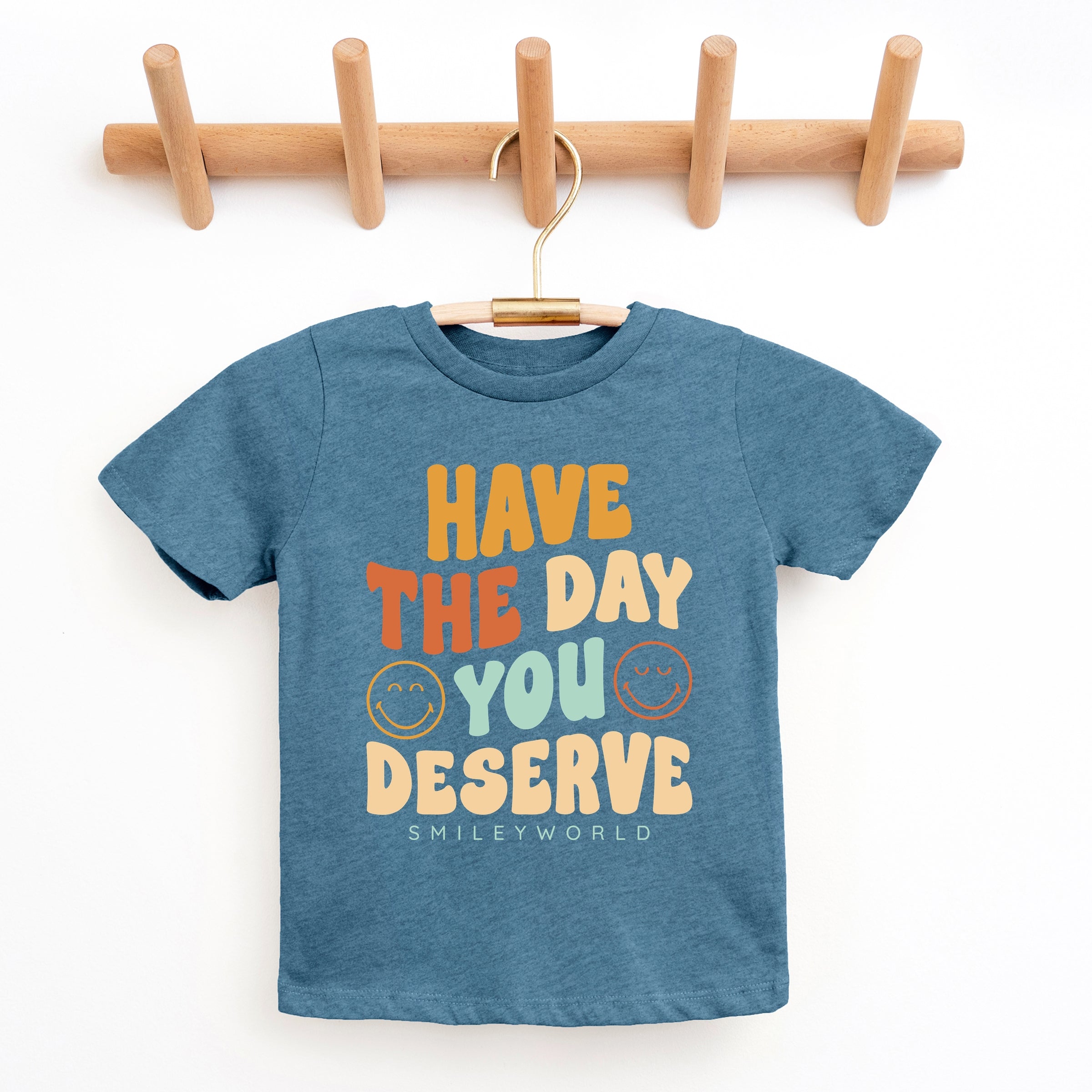 SmileyWorld Have The Day You Deserve Groovy - Youth Short Sleeve Graphic T-Shirt