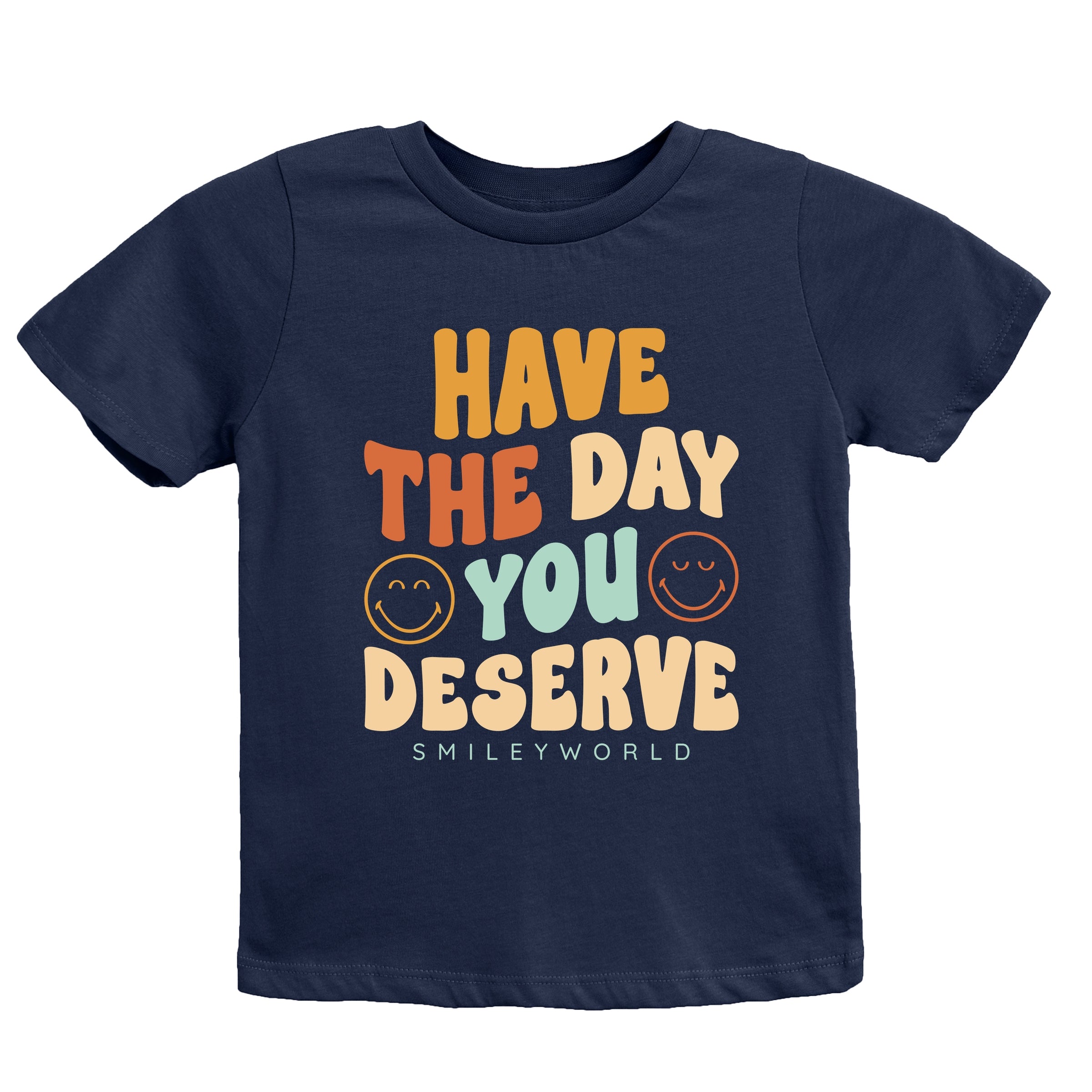SmileyWorld Have The Day You Deserve Groovy - Youth Short Sleeve Graphic T-Shirt