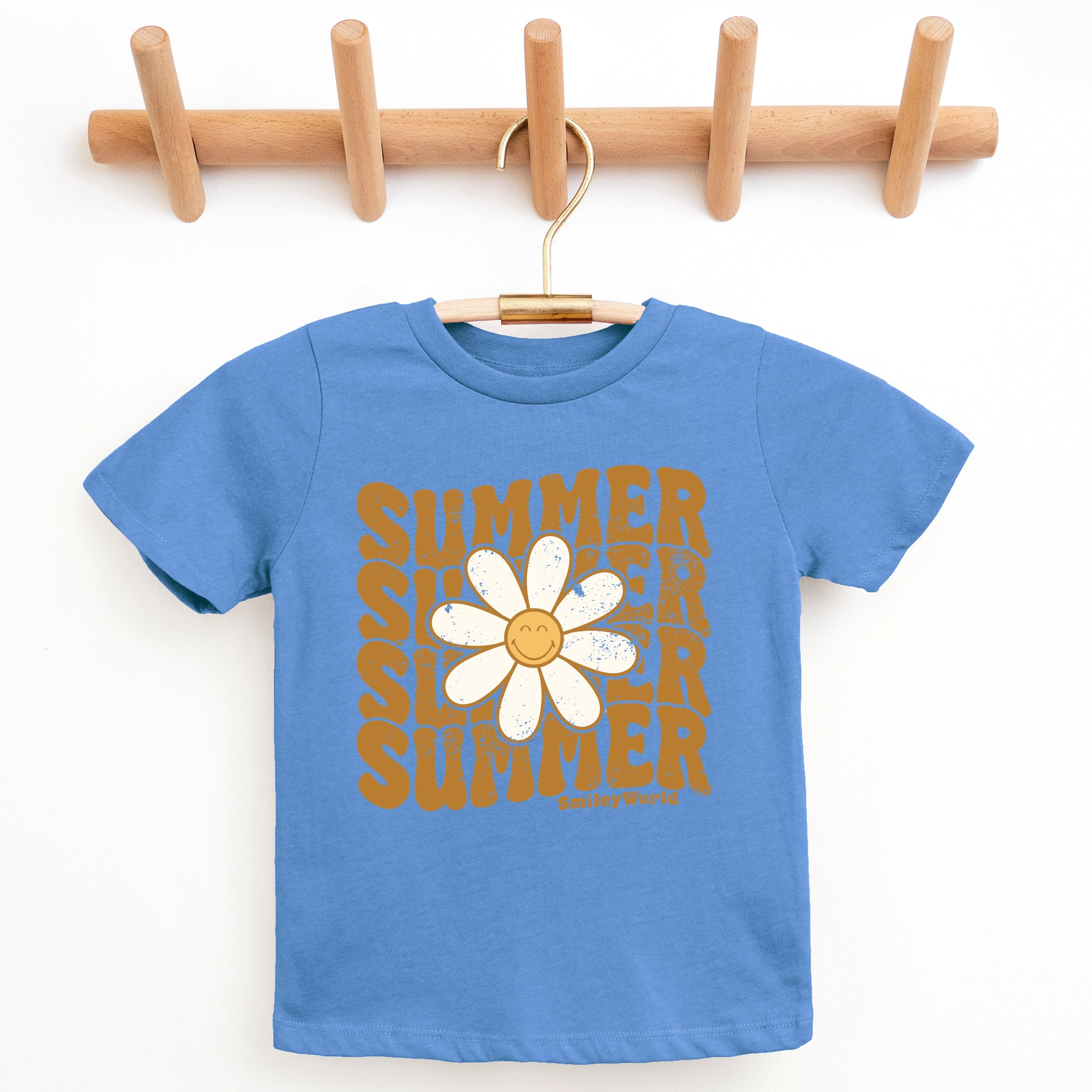 SmileyWorld Summer Wave Stacked - Youth Short Sleeve Graphic T-Shirt
