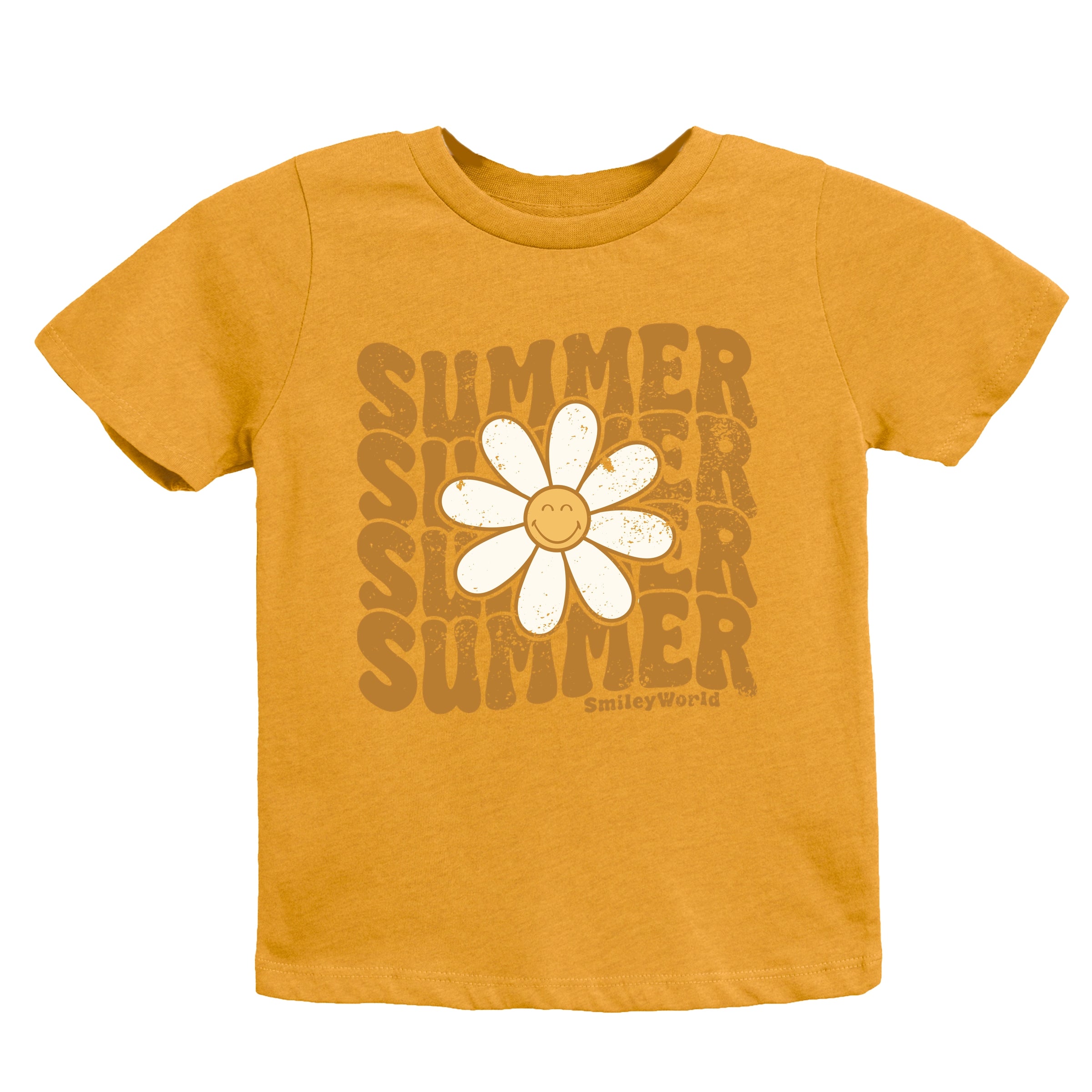 SmileyWorld Summer Wave Stacked - Youth Short Sleeve Graphic T-Shirt