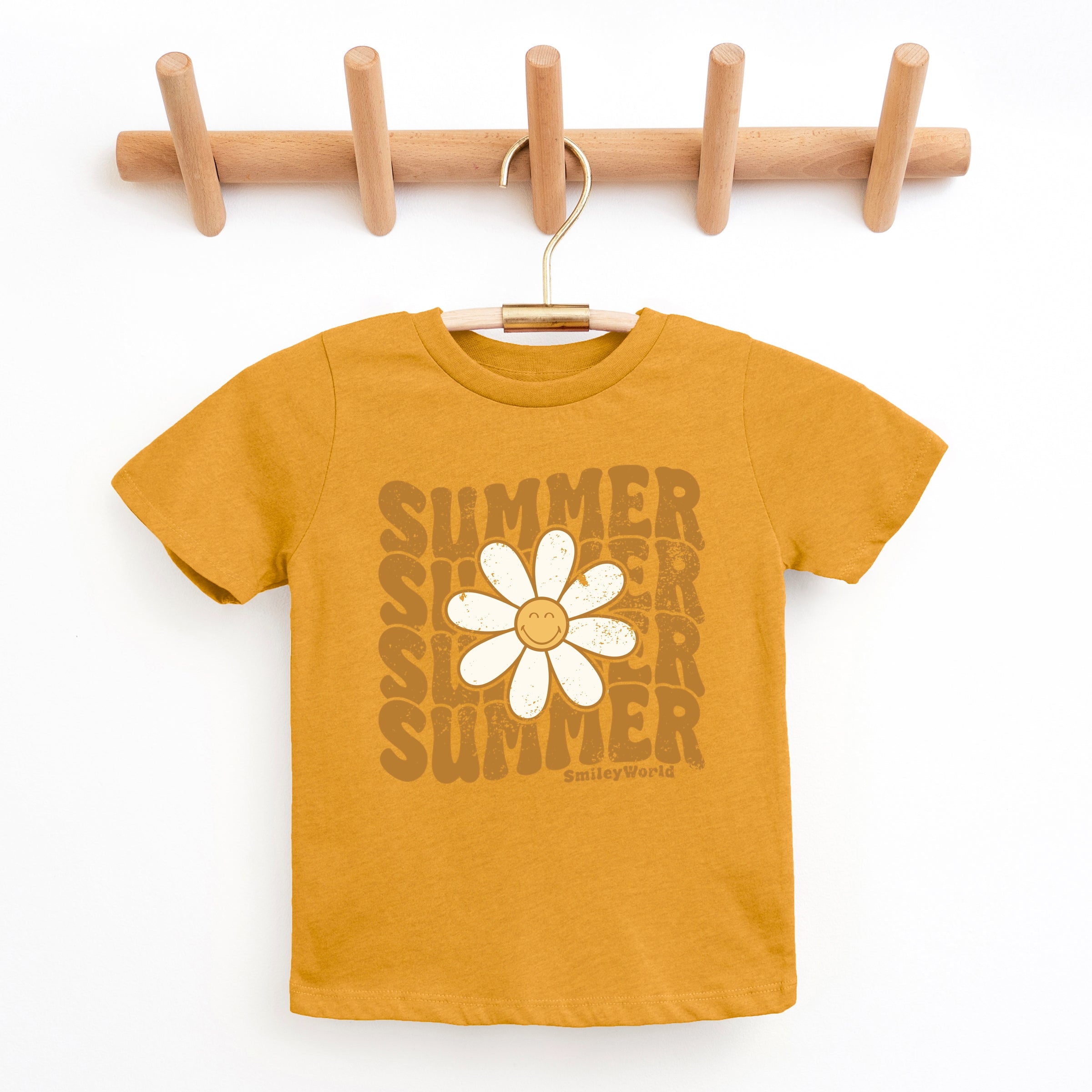 SmileyWorld Summer Wave Stacked - Youth Short Sleeve Graphic T-Shirt