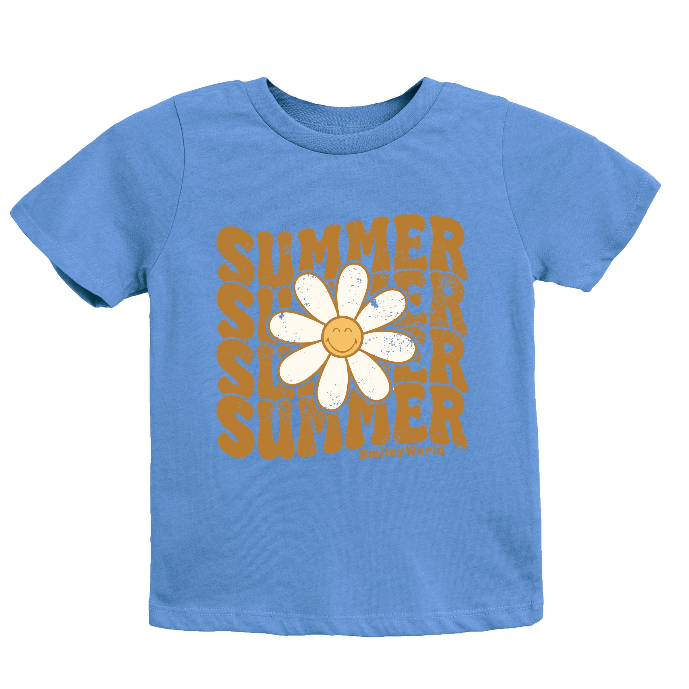 SmileyWorld Summer Wave Stacked - Youth Short Sleeve Graphic T-Shirt