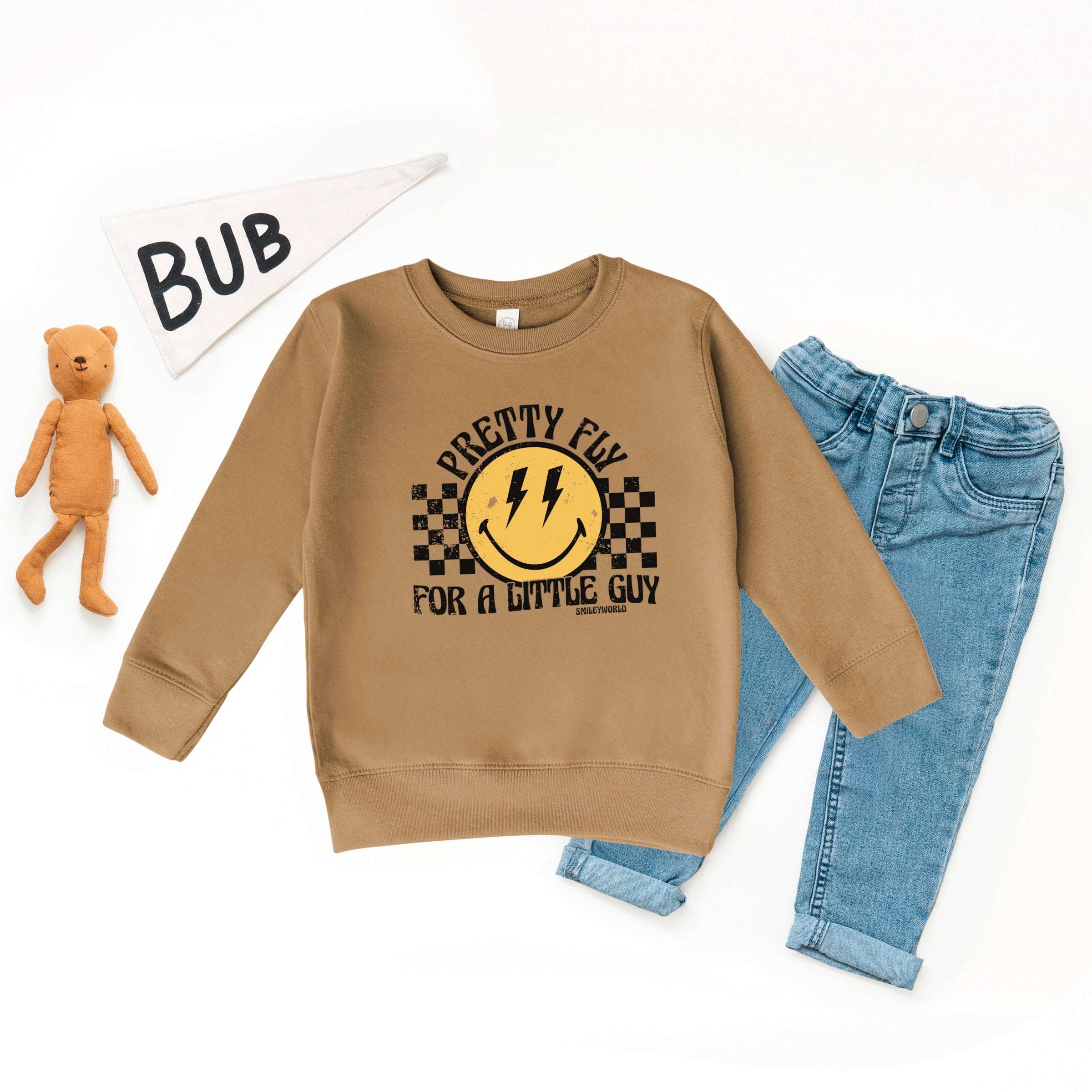 SmileyWorld Pretty Fly For A Little Guy - Toddler Graphic Sweatshirt