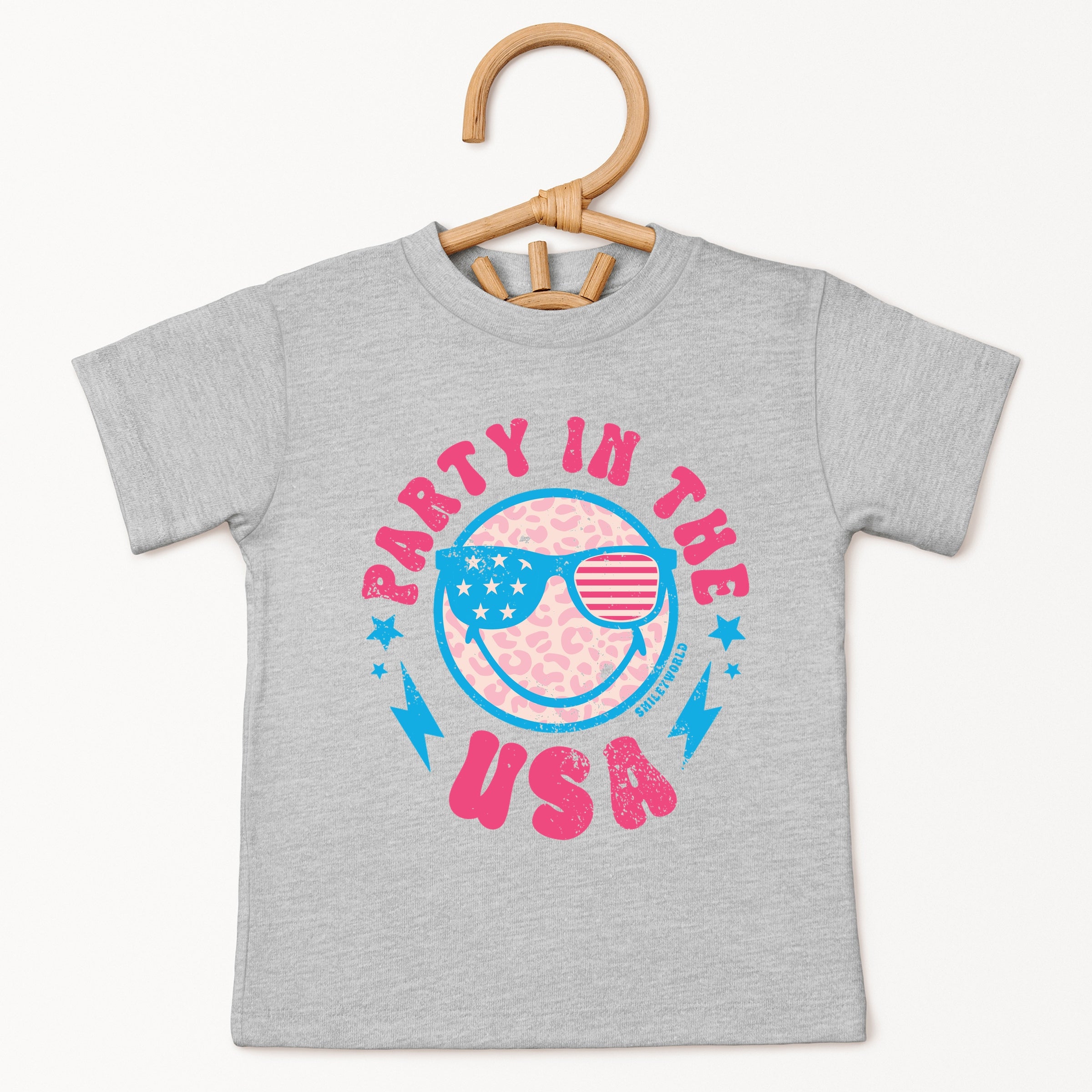 SmileyWorld Party In The USA - Toddler Short Sleeve Graphic T-Shirt