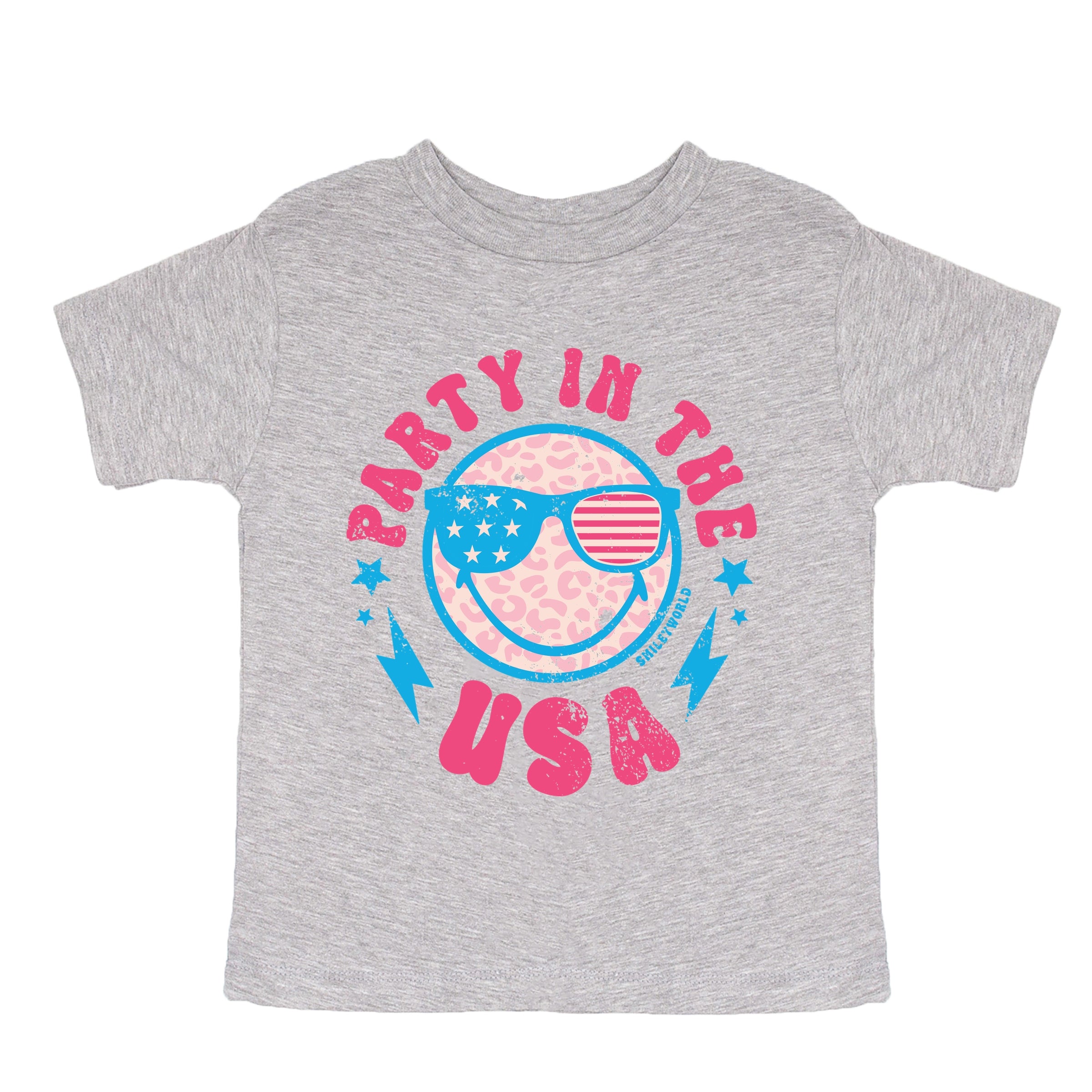 SmileyWorld Party In The USA - Toddler Short Sleeve Graphic T-Shirt