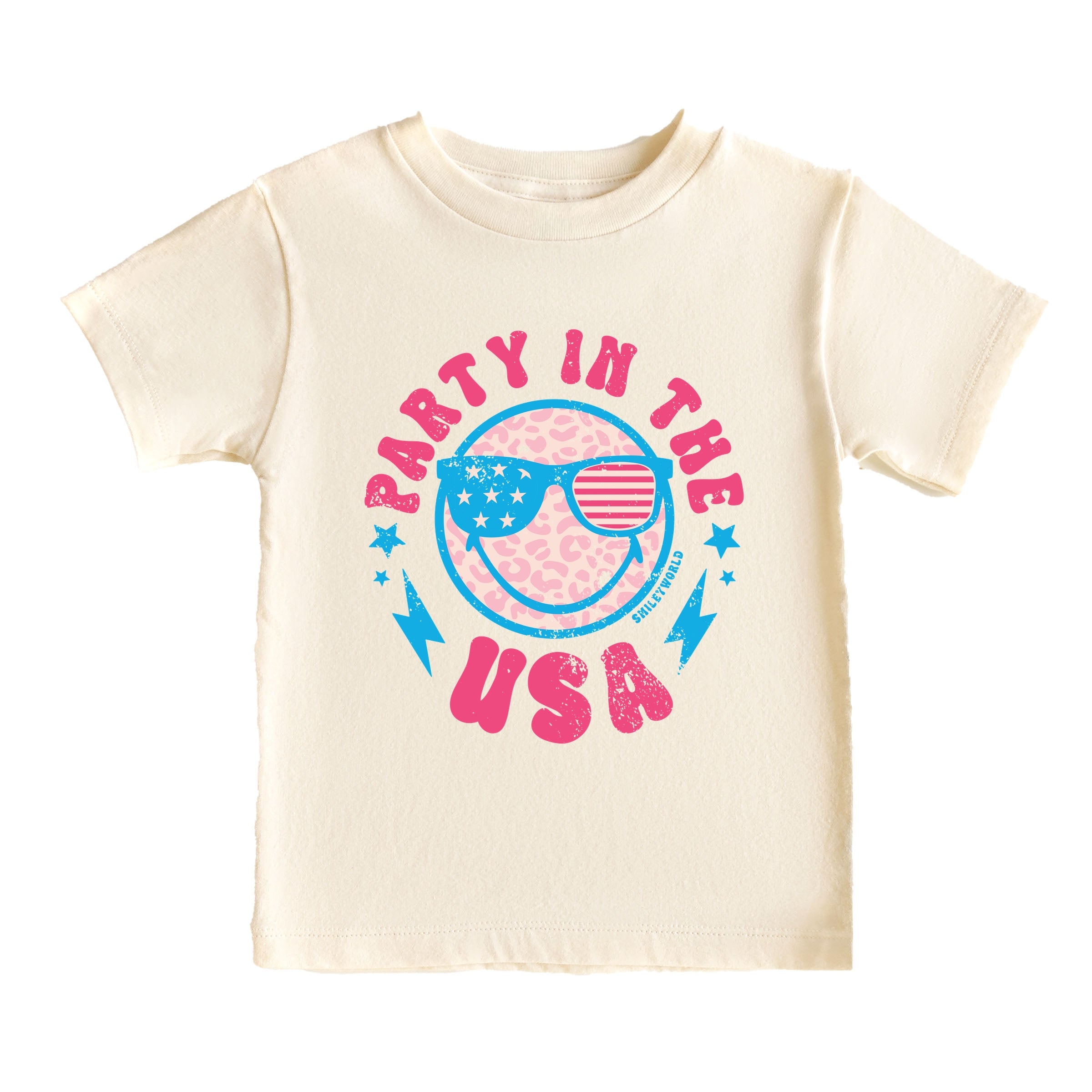 SmileyWorld Party In The USA - Toddler Short Sleeve Graphic T-Shirt