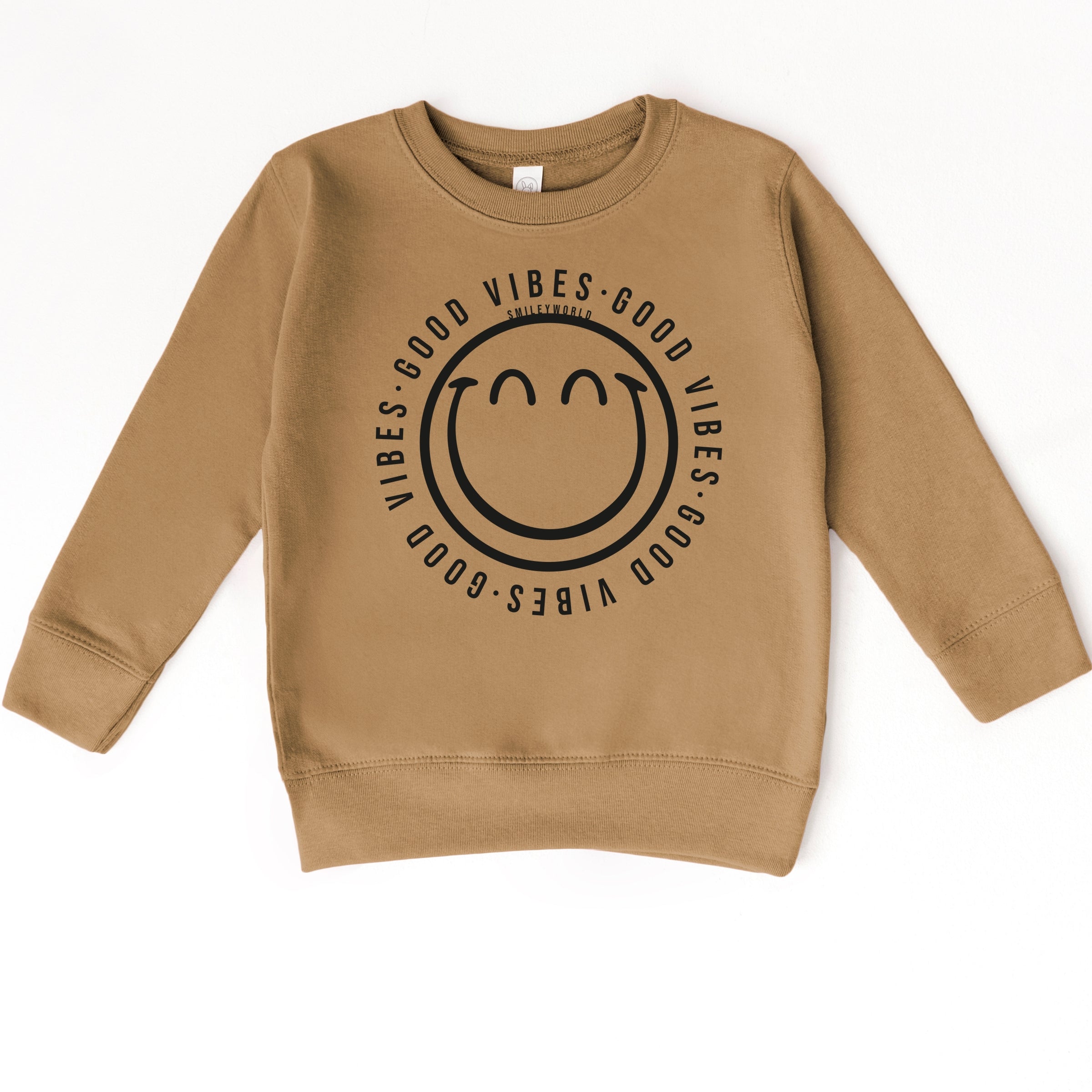 SmileyWorld Good Vibes Outline - Toddler Graphic Sweatshirt