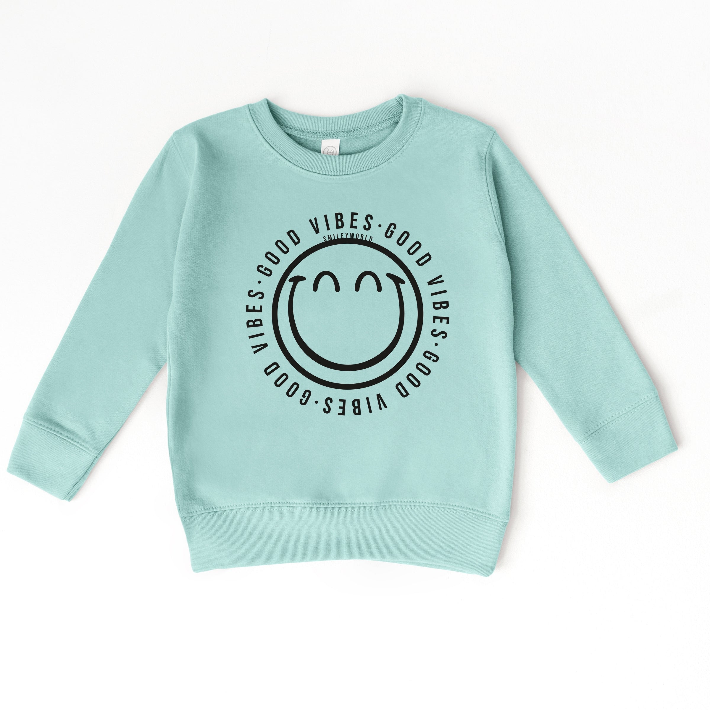 SmileyWorld Good Vibes Outline - Toddler Graphic Sweatshirt